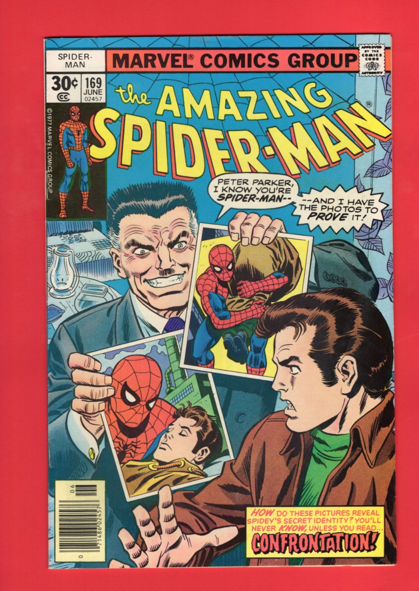 Amazing Spider-Man #169, Jun 1977, 7.5 VF- Newsstand
