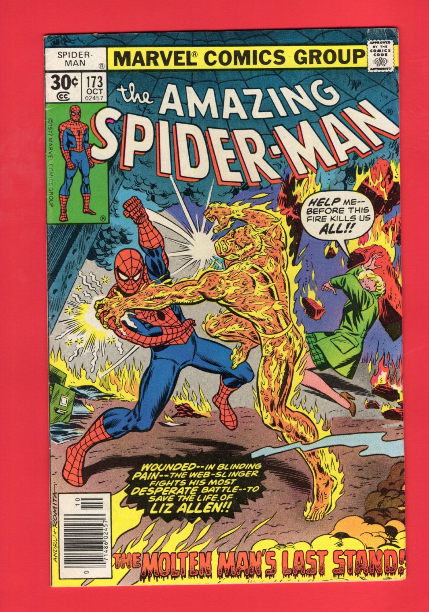 Amazing Spider-Man #173, Oct 1977, 5.5 FN- Newsstand