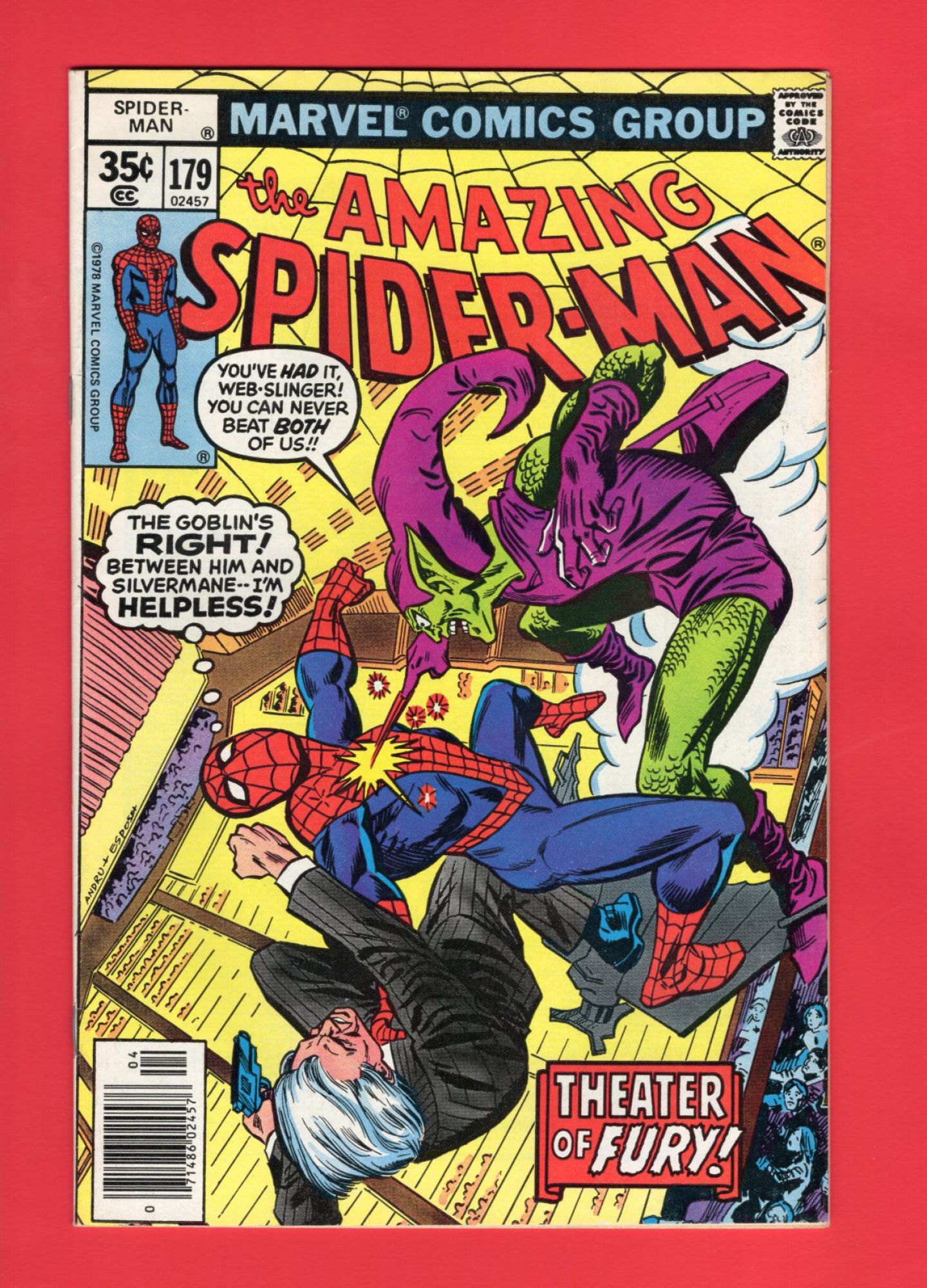 Amazing Spider-Man #179, Apr 1978, 8.0 VF Newsstand