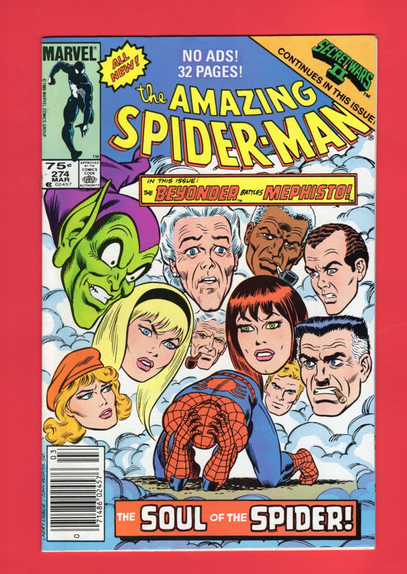 Amazing Spider-Man #274, Mar 1986, 9.2 NM- Newsstand