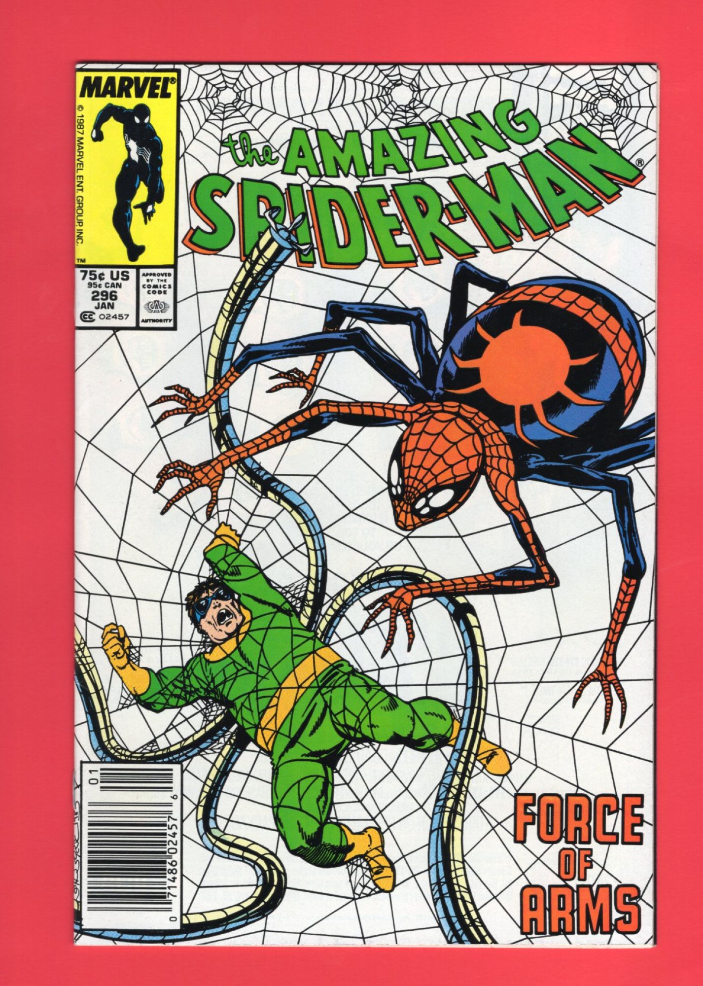 Amazing Spider-Man #296, Jan 1988, 8.5 VF+ Newsstand