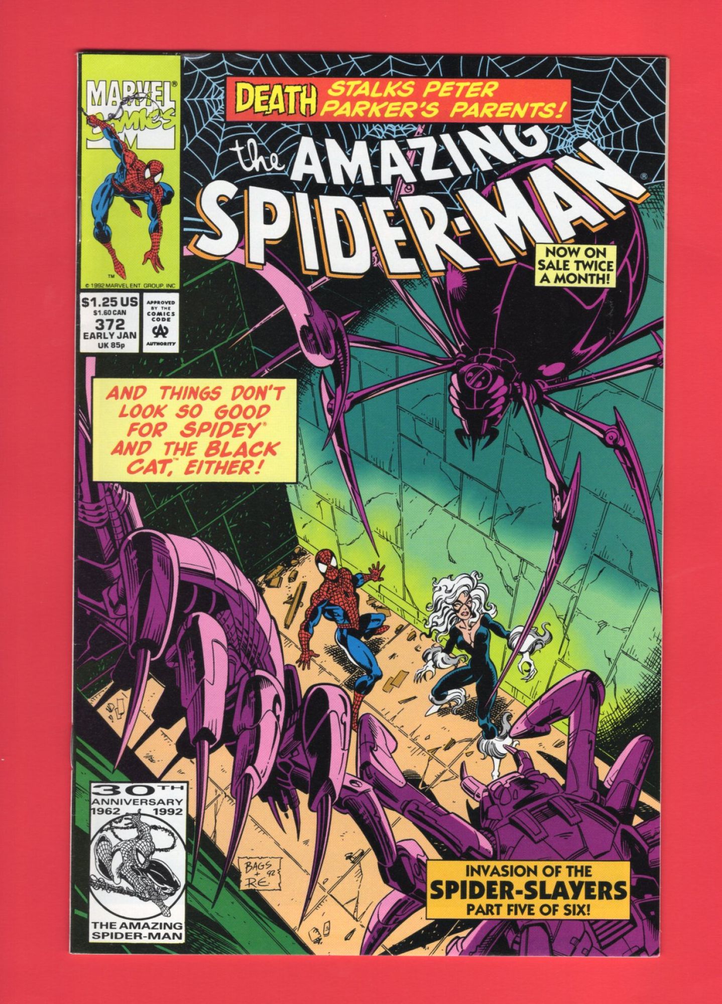 Amazing Spider-Man #372, Jan 1993, 9.2 NM-