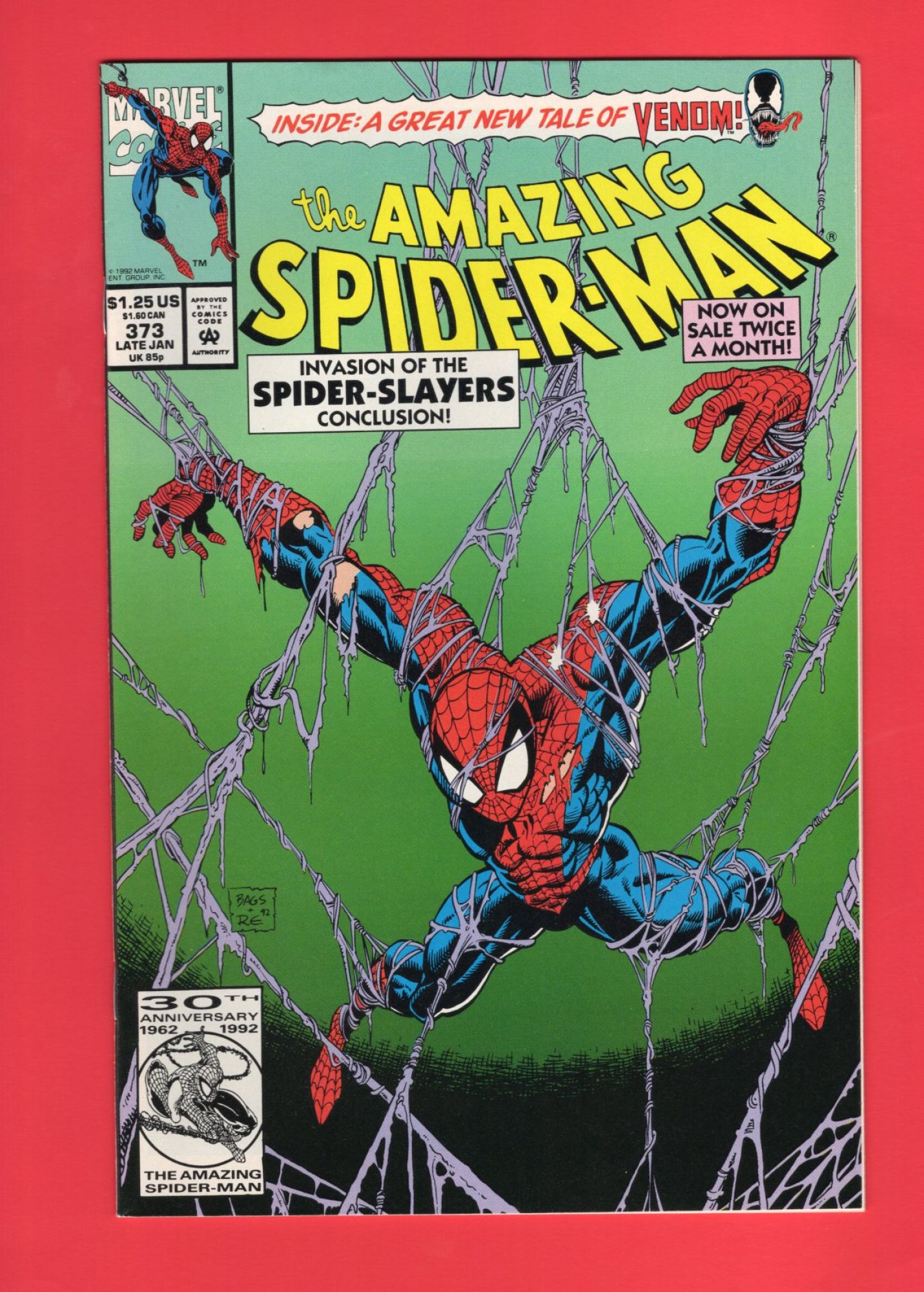 Amazing Spider-Man #373, Jan 1993, 9.2 NM-