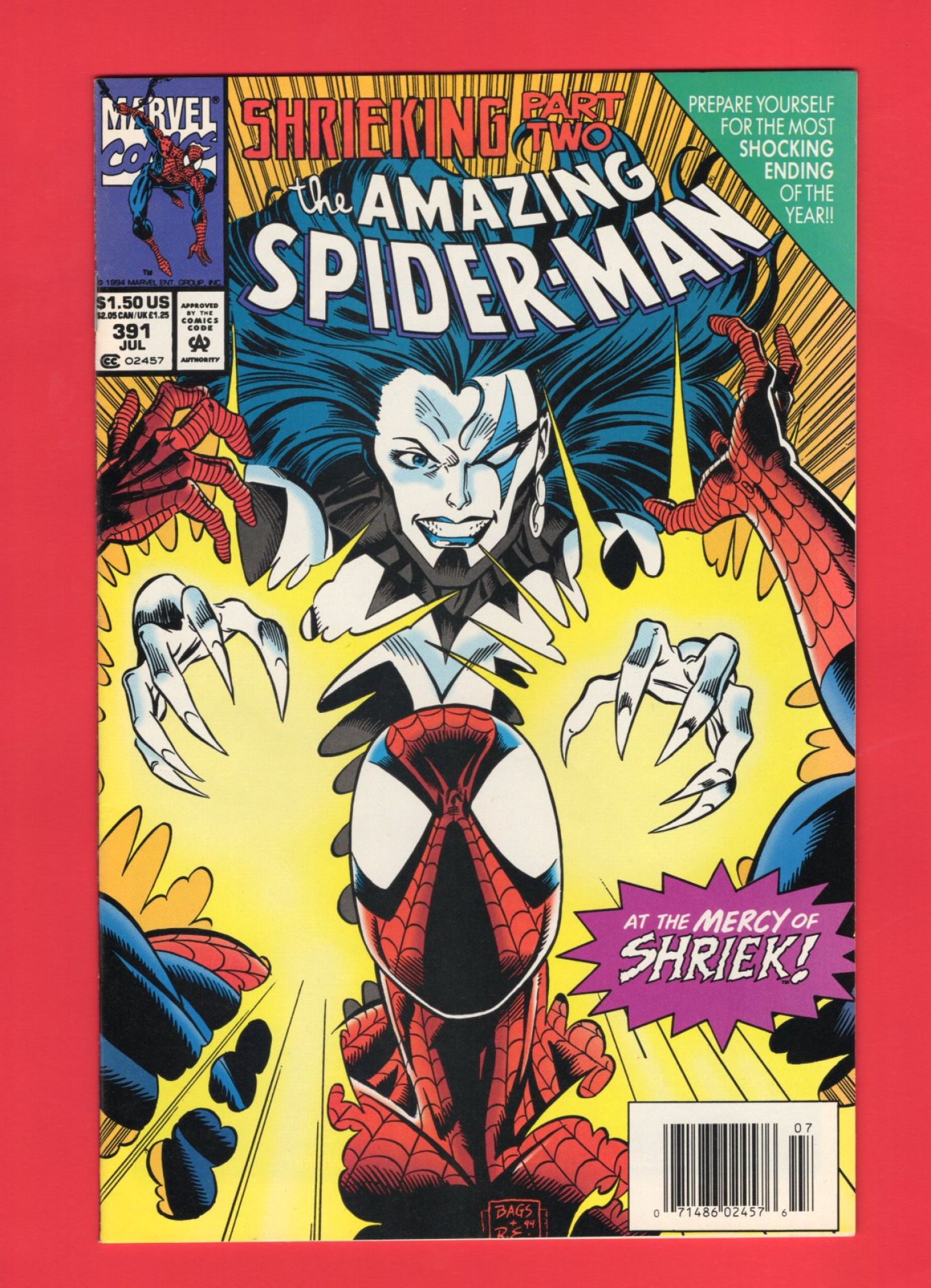 Amazing Spider-Man #391, Jul 1994, 7.5 VF- Newsstand