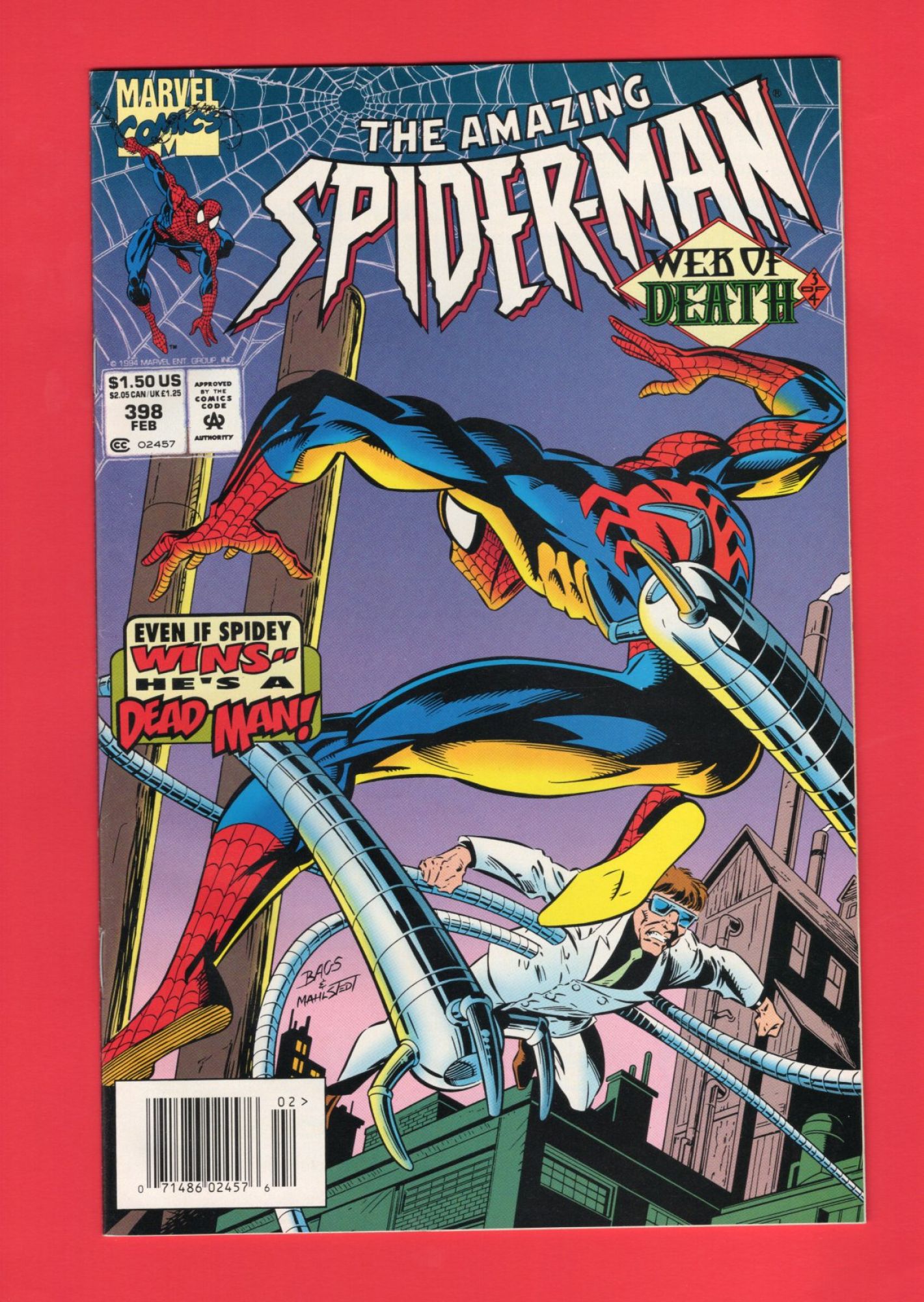 Amazing Spider-Man #398, Feb 1995, 9.2 NM- Newsstand
