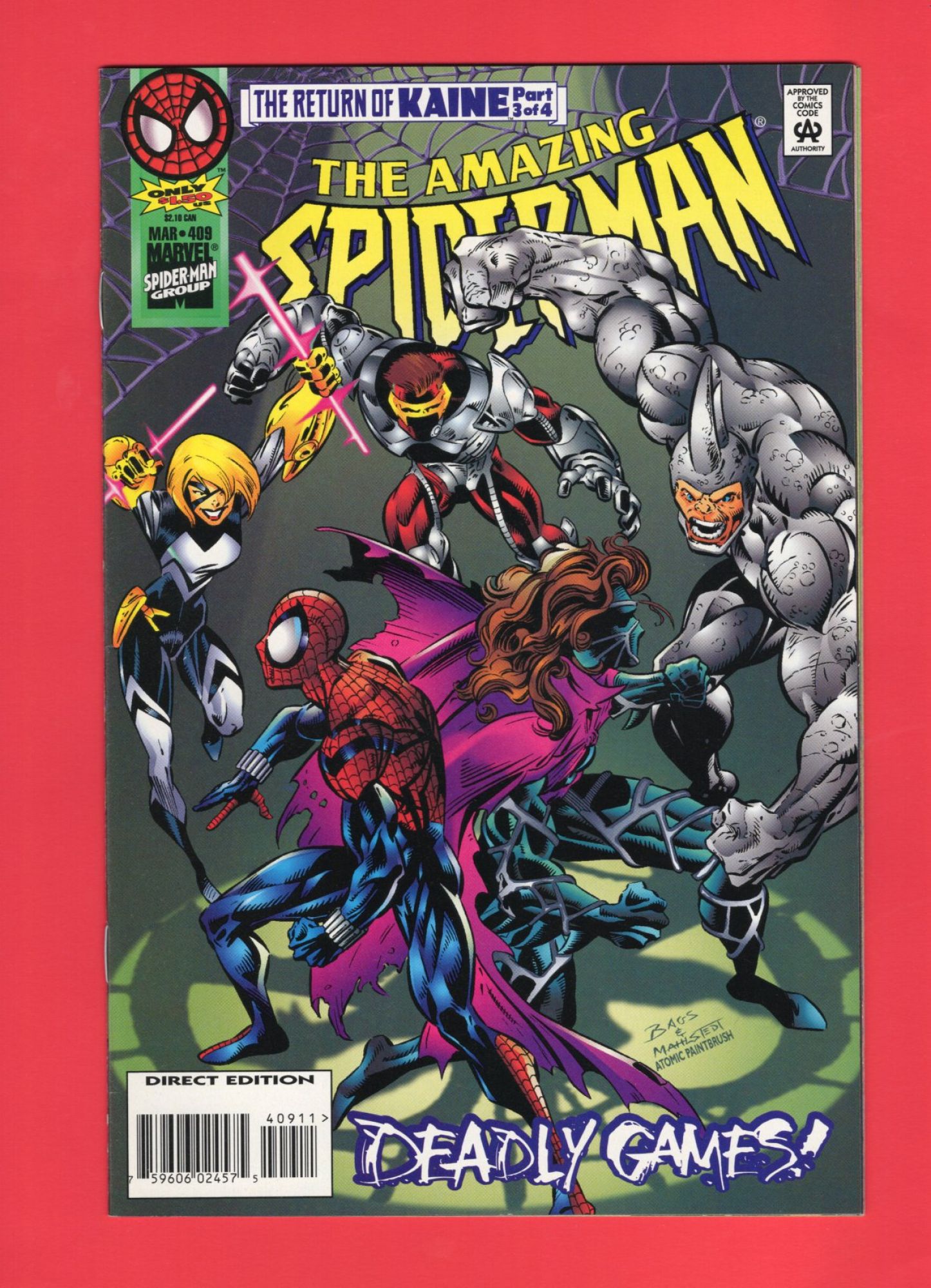 Amazing Spider-Man #409, Mar 1996, 9.2 NM-