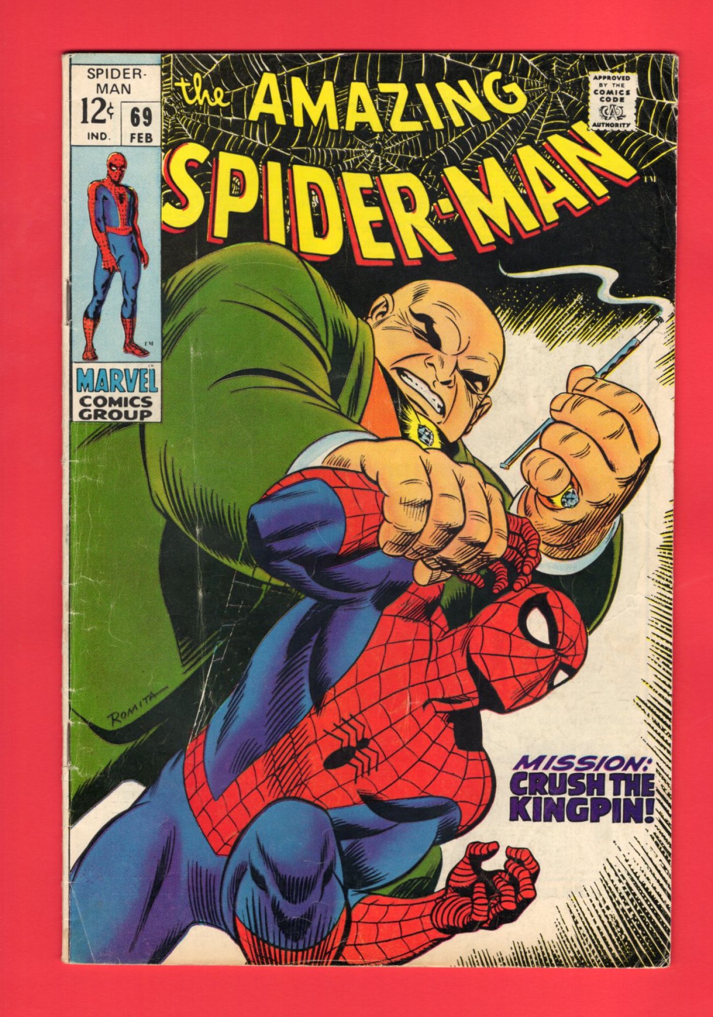 Amazing Spider-Man #69, Feb 1969, 5.0 VG/FN