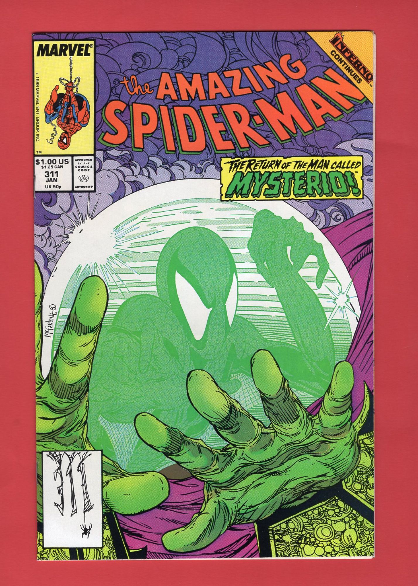 Amazing Spider-Man #311, Jan 1989, 9.2 NM-