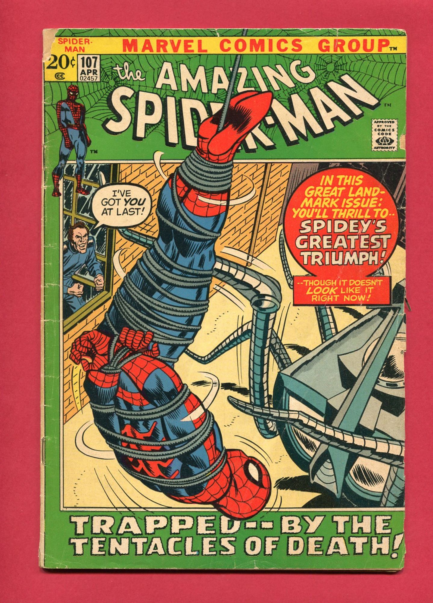Amazing Spider-Man #107, Apr 1972, 3.0 GD/VG