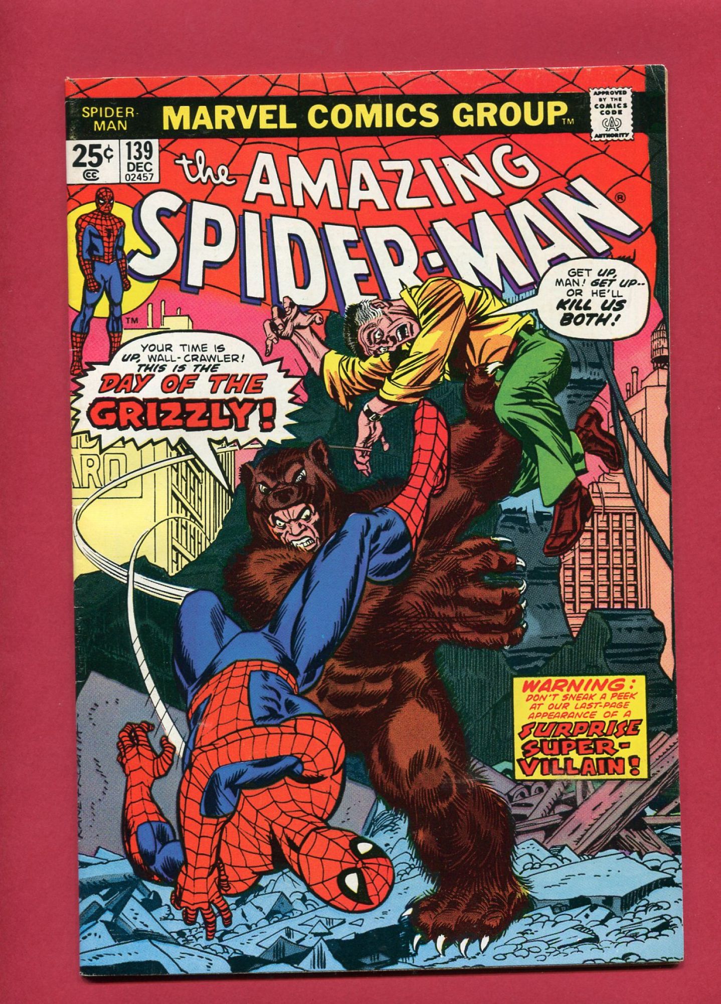 Amazing Spider-Man #139, Dec 1974, 7.5 VF-