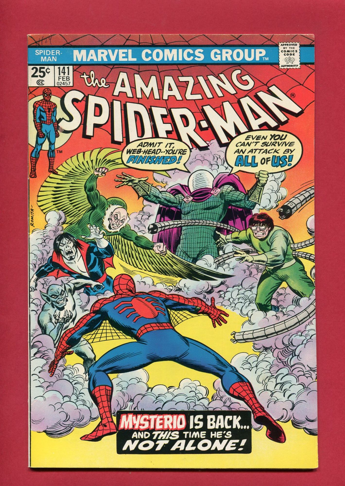 Amazing Spider-Man #141, Feb 1975, 7.5 VF-