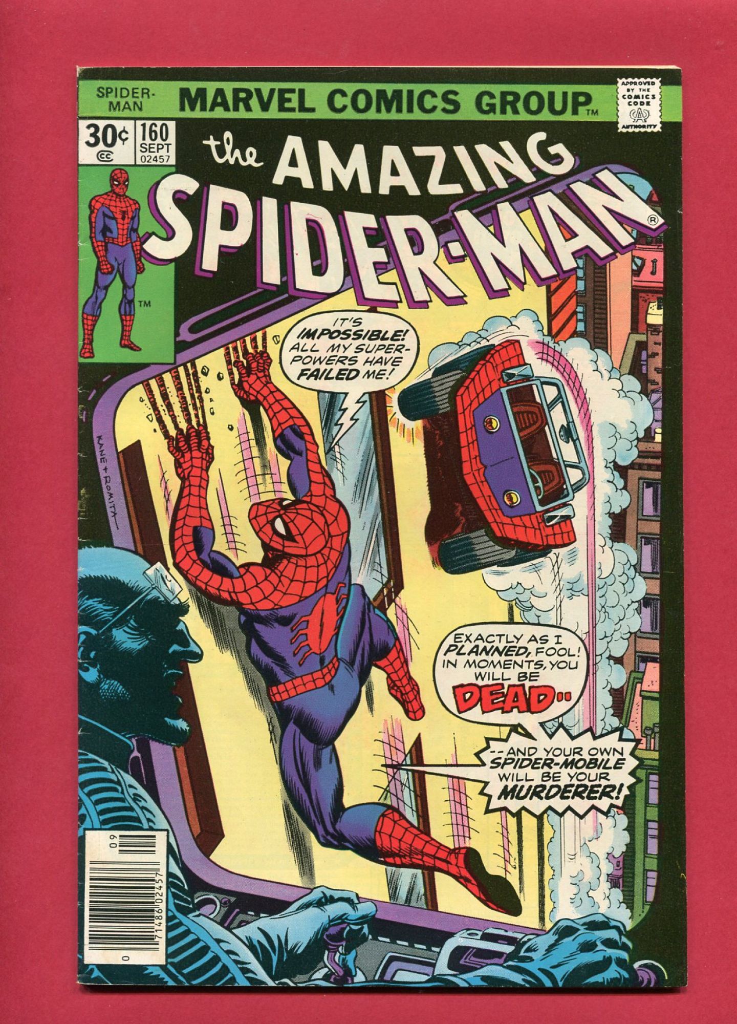 Amazing Spider-Man #160, Sep 1976, 6.0 FN Newsstand