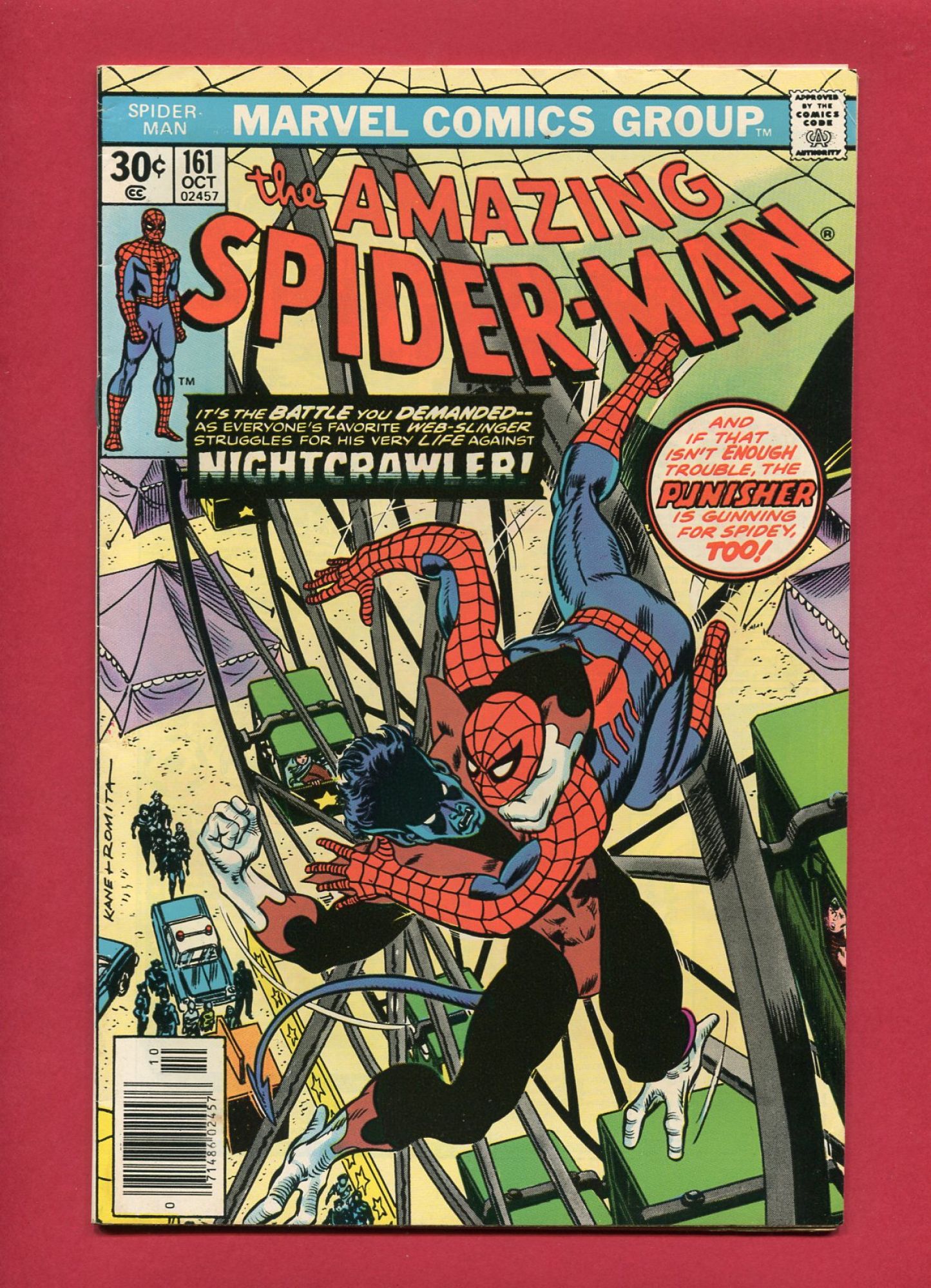 Amazing Spider-Man #161, Oct 1976, 7.5 VF- Newsstand