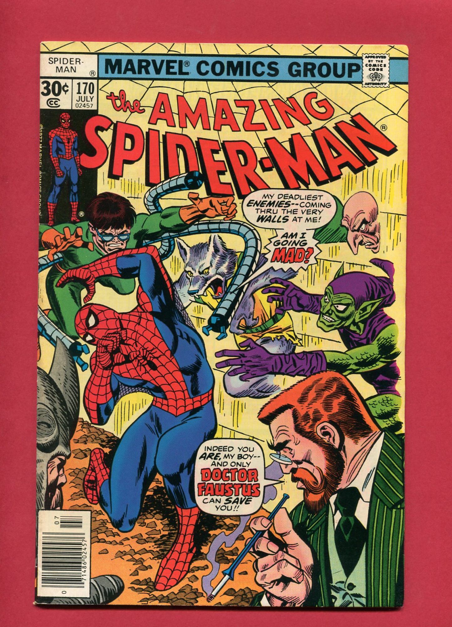 Amazing Spider-Man #170, Jul 1977, 7.5 VF-
