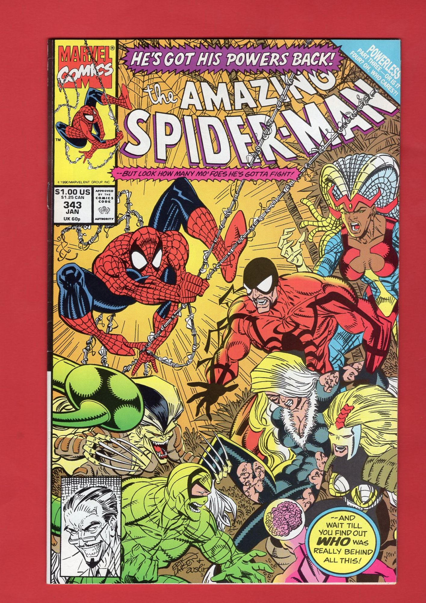 Amazing Spider-Man #343, Jan 1991, 8.5 VF+
