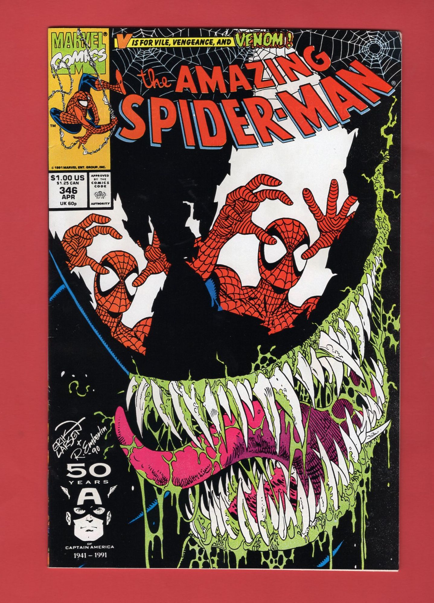 Amazing Spider-Man #346, Apr 1991, 8.5 VF+