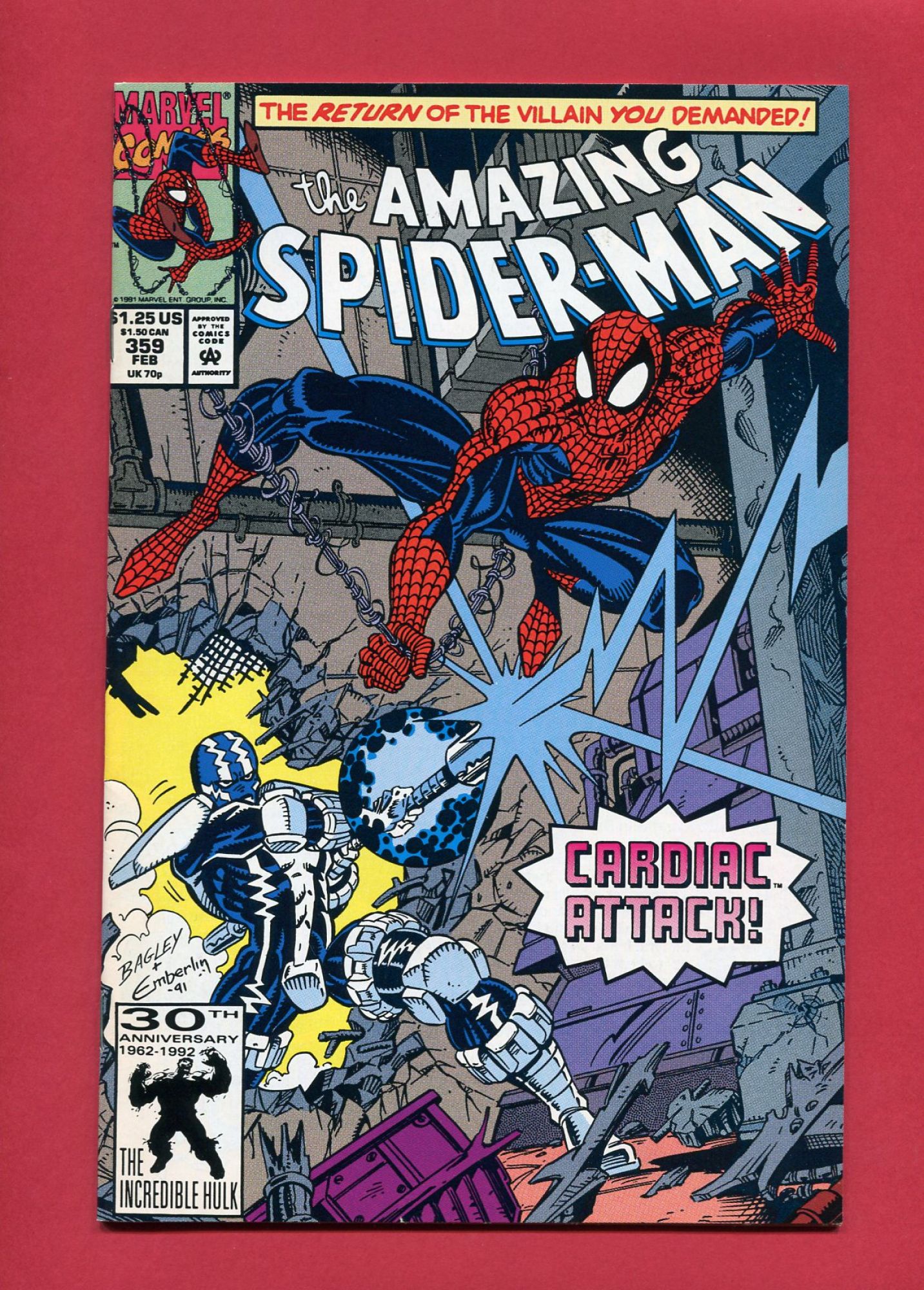 Amazing Spider-Man #359, Feb 1992, 9.2 NM-