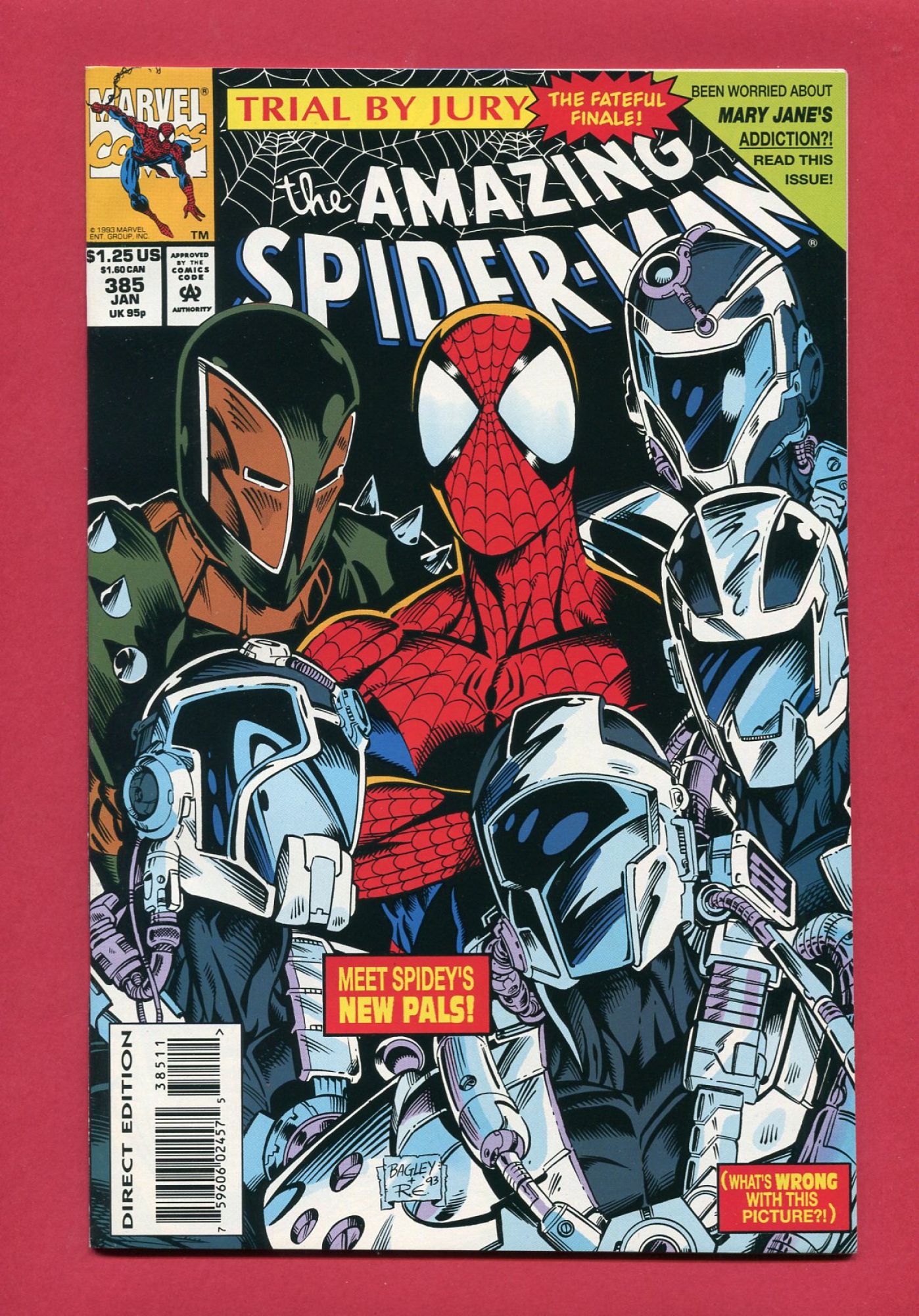 Amazing Spider-Man #385, Jan 1994, 9.4 NM
