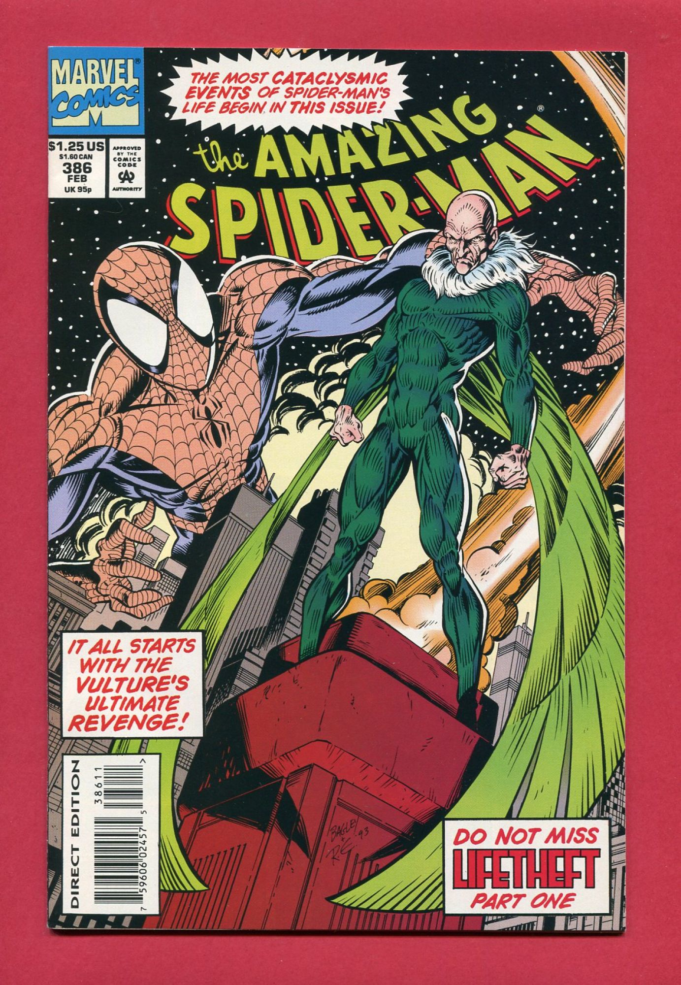 Amazing Spider-Man #386, Feb 1994, 9.4 NM