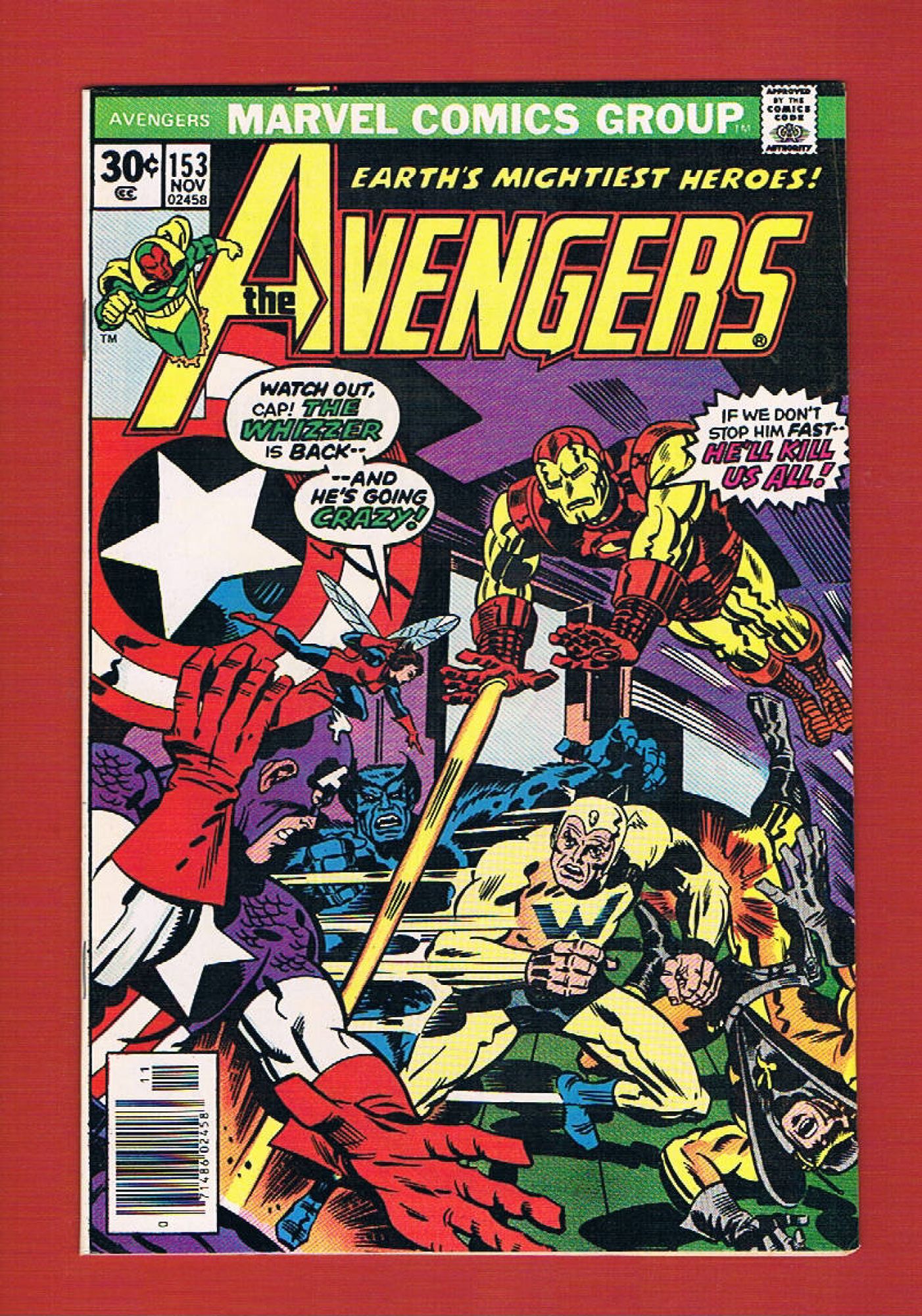 Avengers #153, Nov 1976, 8.5 VF+