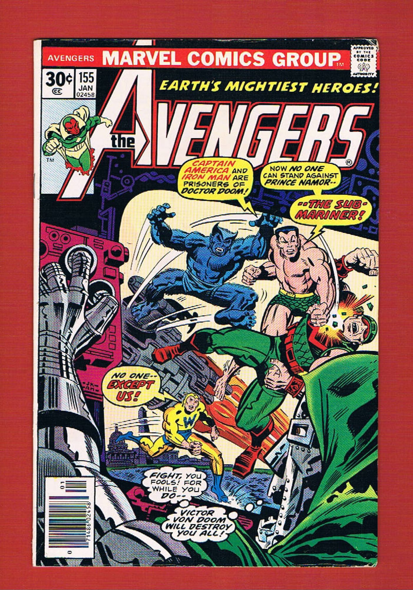 Avengers #155, Jan 1977, 7.5 VF-