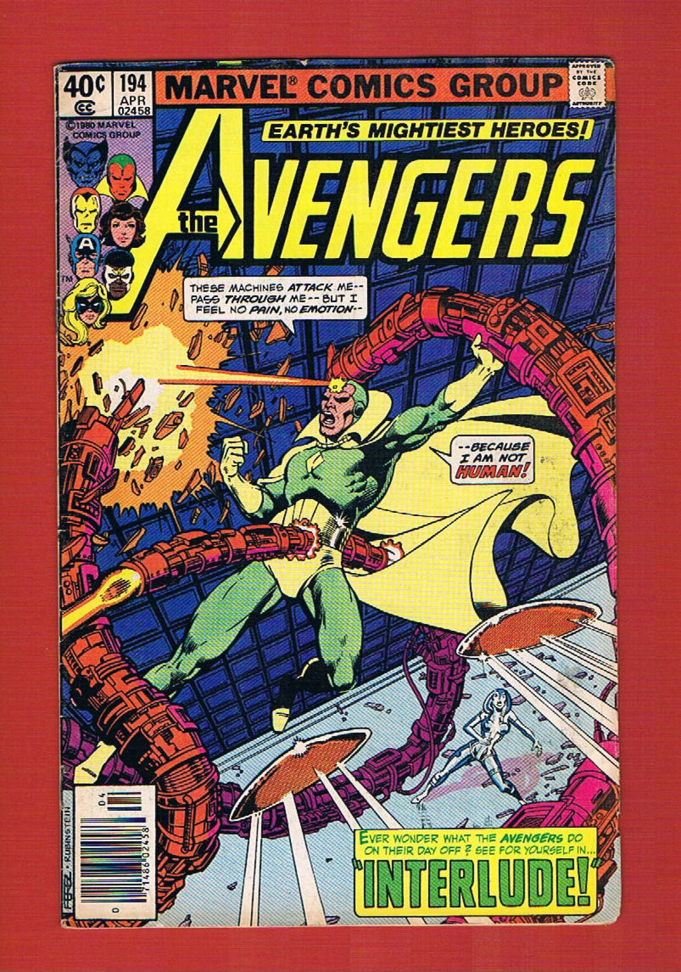 Avengers #194, Apr 1980, 7.0 FN/VF