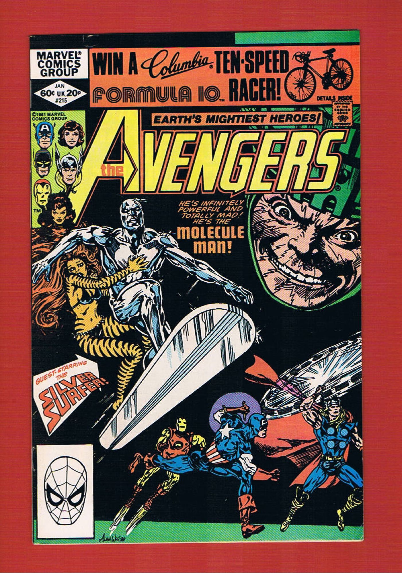 Avengers #215, Jan 1982, 7.5 VF-