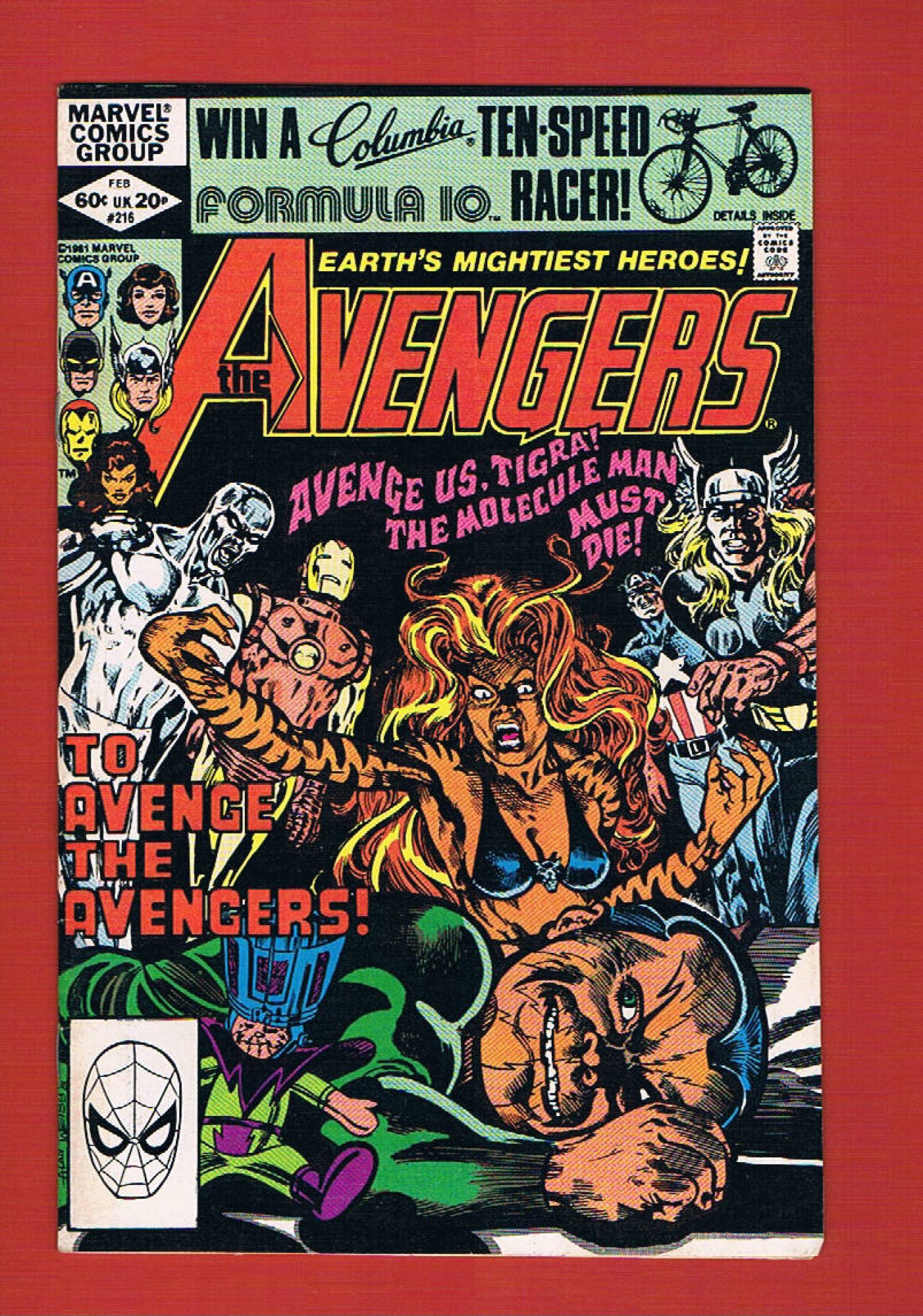 Avengers #216, Feb 1982, 7.5 VF-