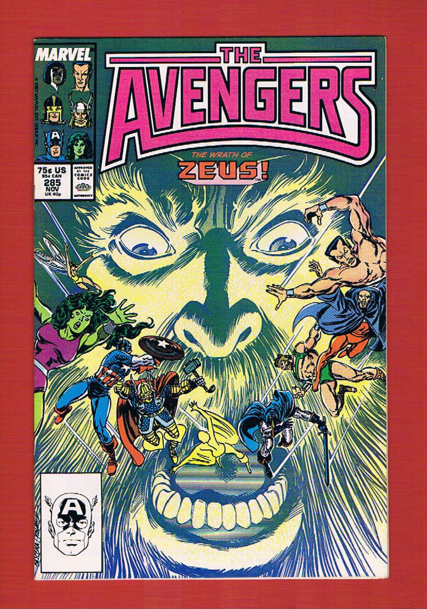 Avengers #285, Nov 1987, 9.2 NM-