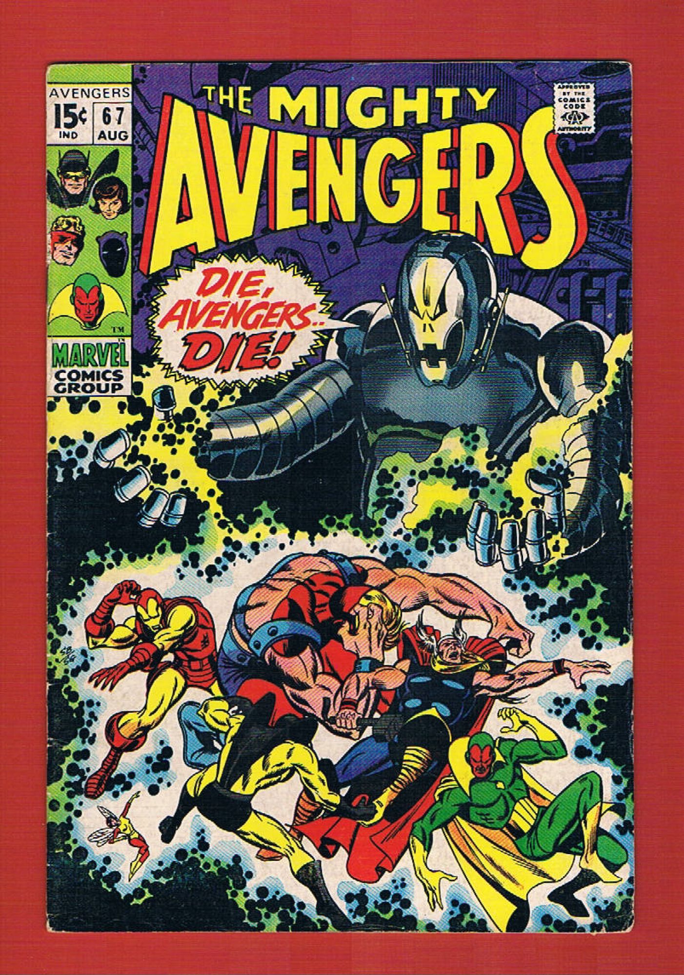 Avengers #67, Aug 1969, 6.5 FN+