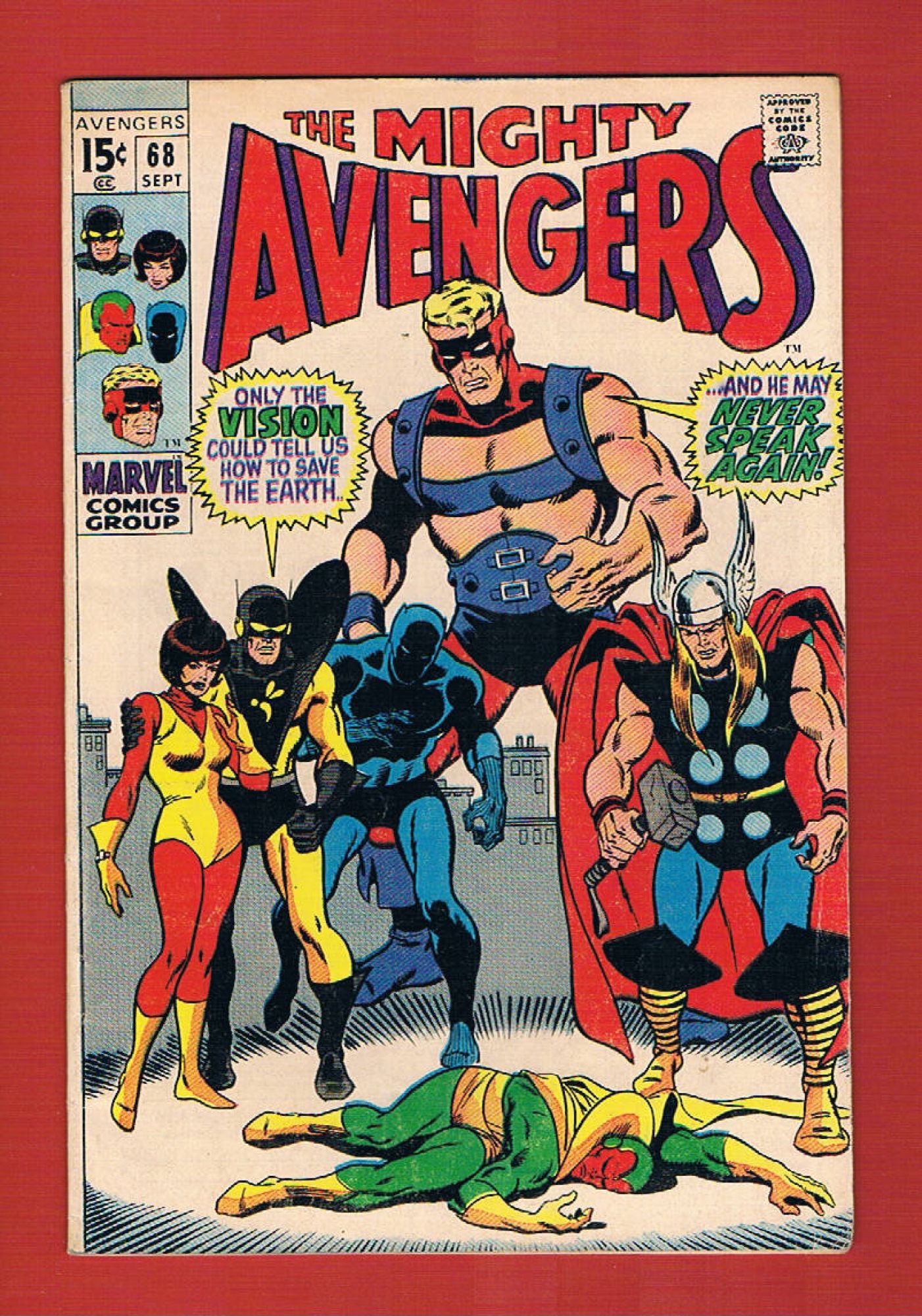 Avengers #68, Sep 1969, 7.0 FN/VF