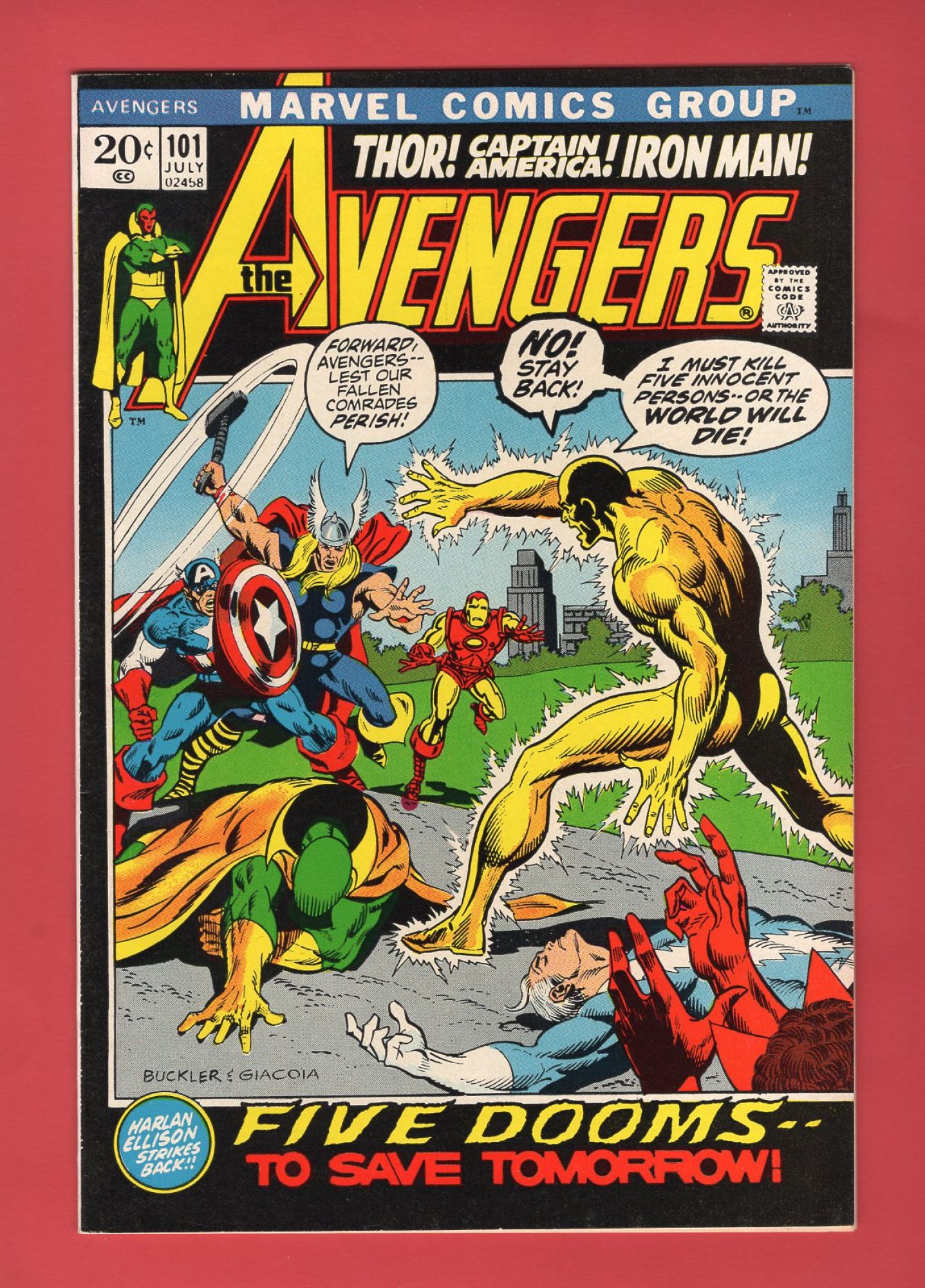 Avengers #101, Jul 1972, 8.5 VF+