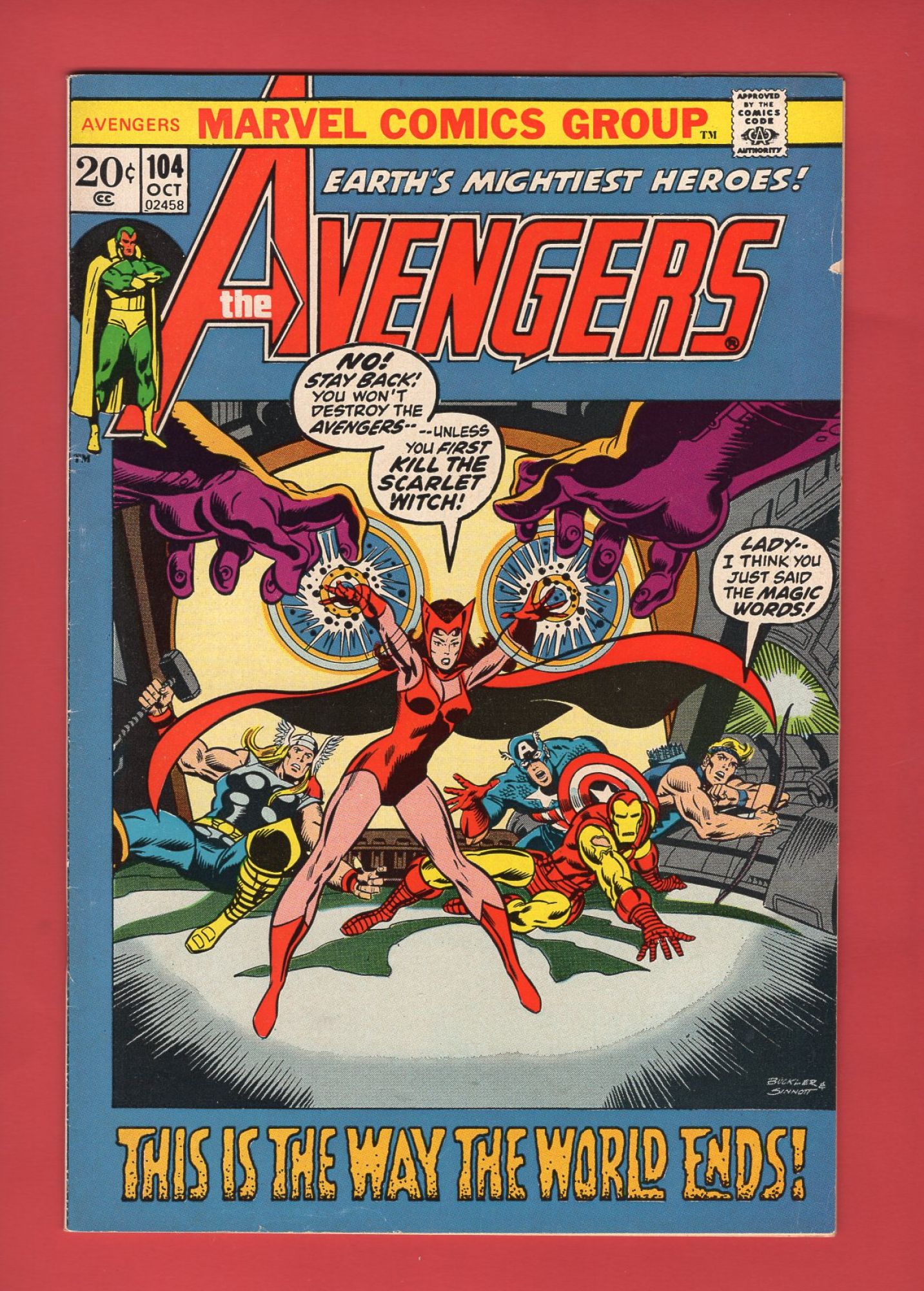 Avengers #104, Oct 1972, 6.0 FN