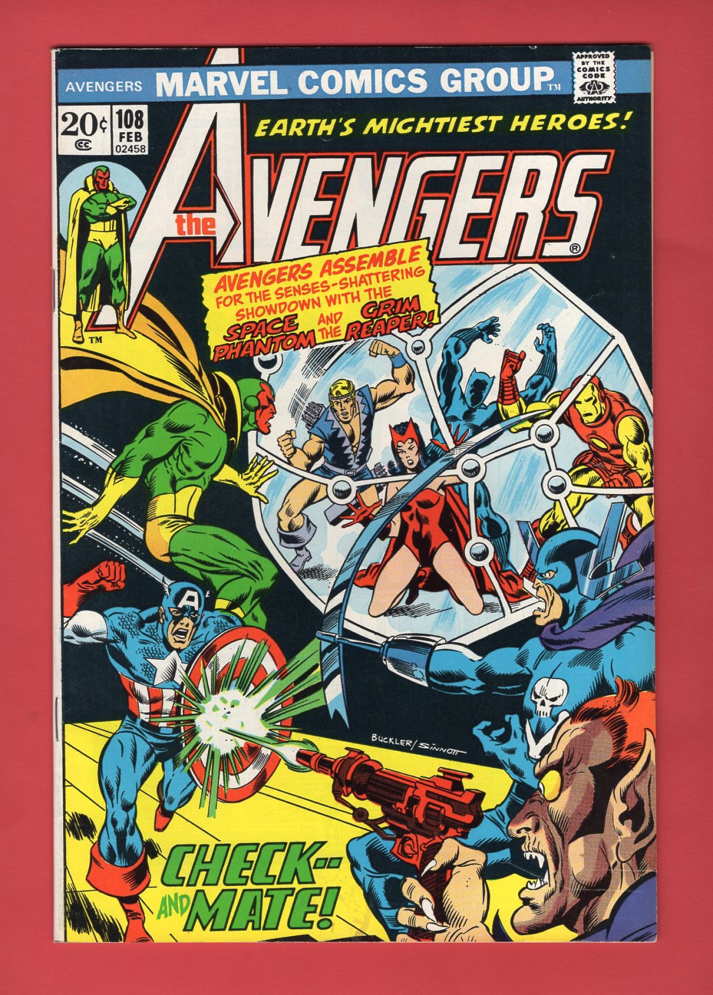 Avengers #108, Feb 1973, 8.0 VF