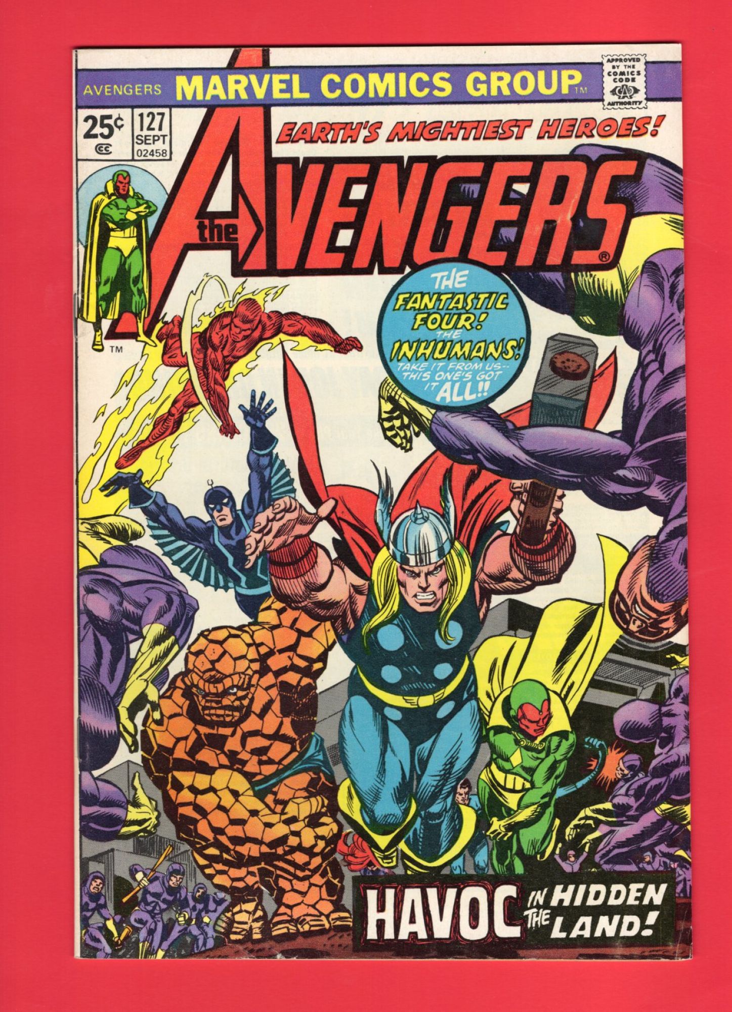 Avengers #127, Sep 1974, 7.0 FN/VF