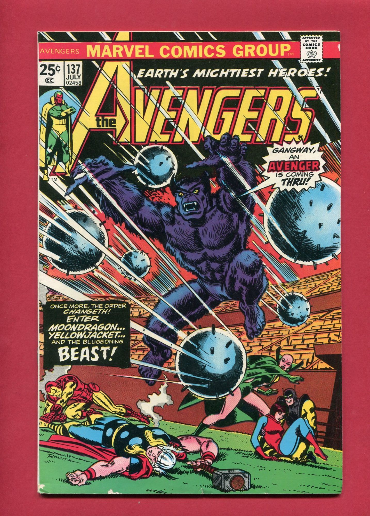 Avengers #137, Jul 1975, 7.5 VF-