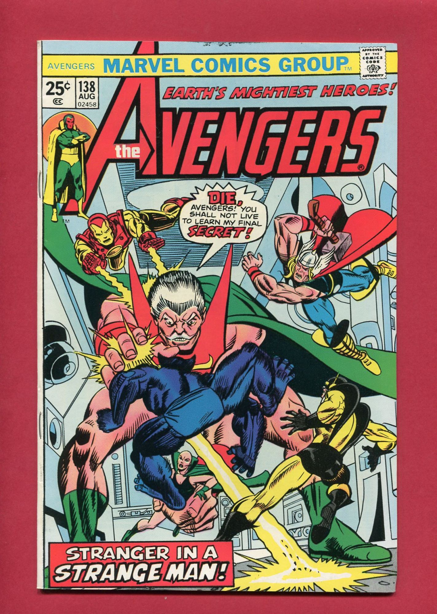 Avengers #138, Aug 1975, 8.5 VF+