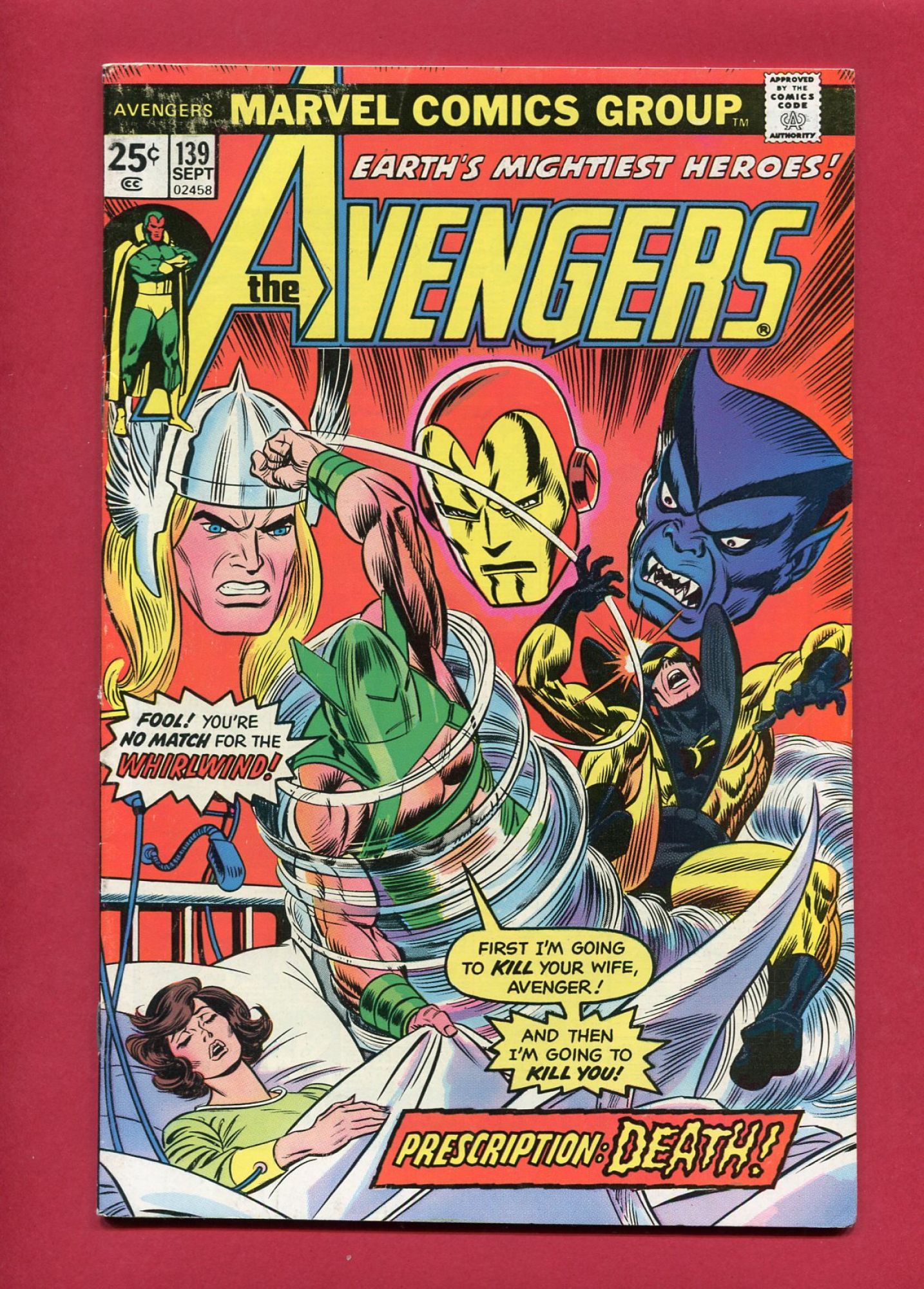 Avengers #139, Sep 1975, 7.0 FN/VF