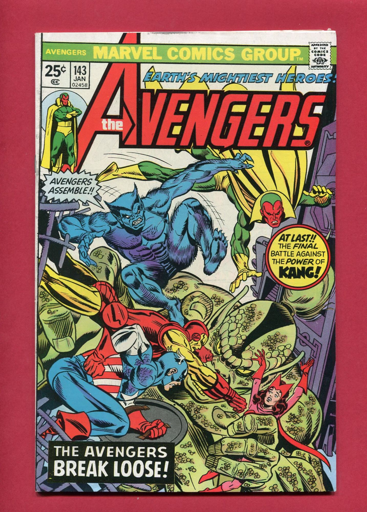 Avengers #143, Jan 1976, 8.5 VF+