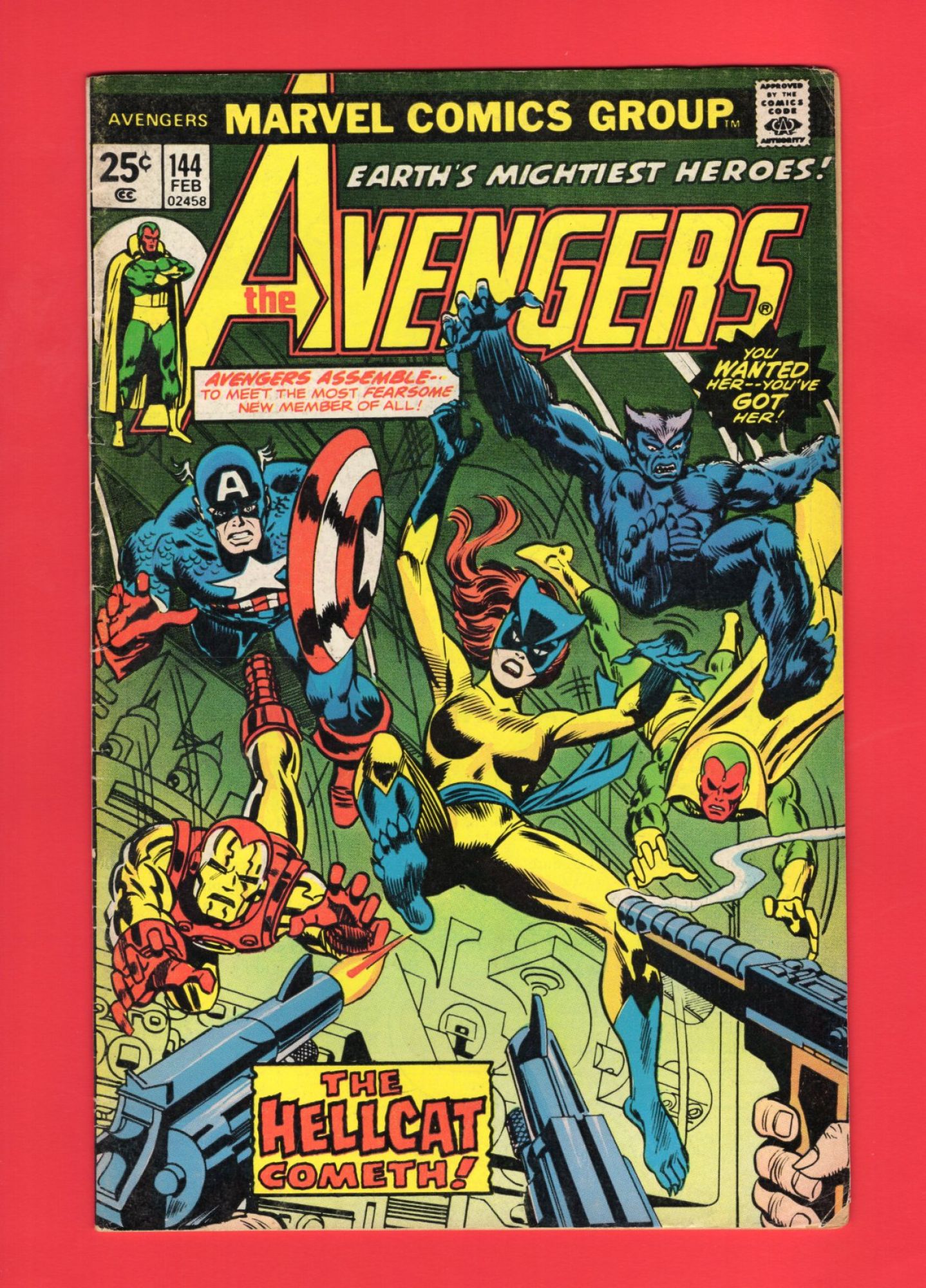 Avengers #144, Feb 1976, 4.5 VG+