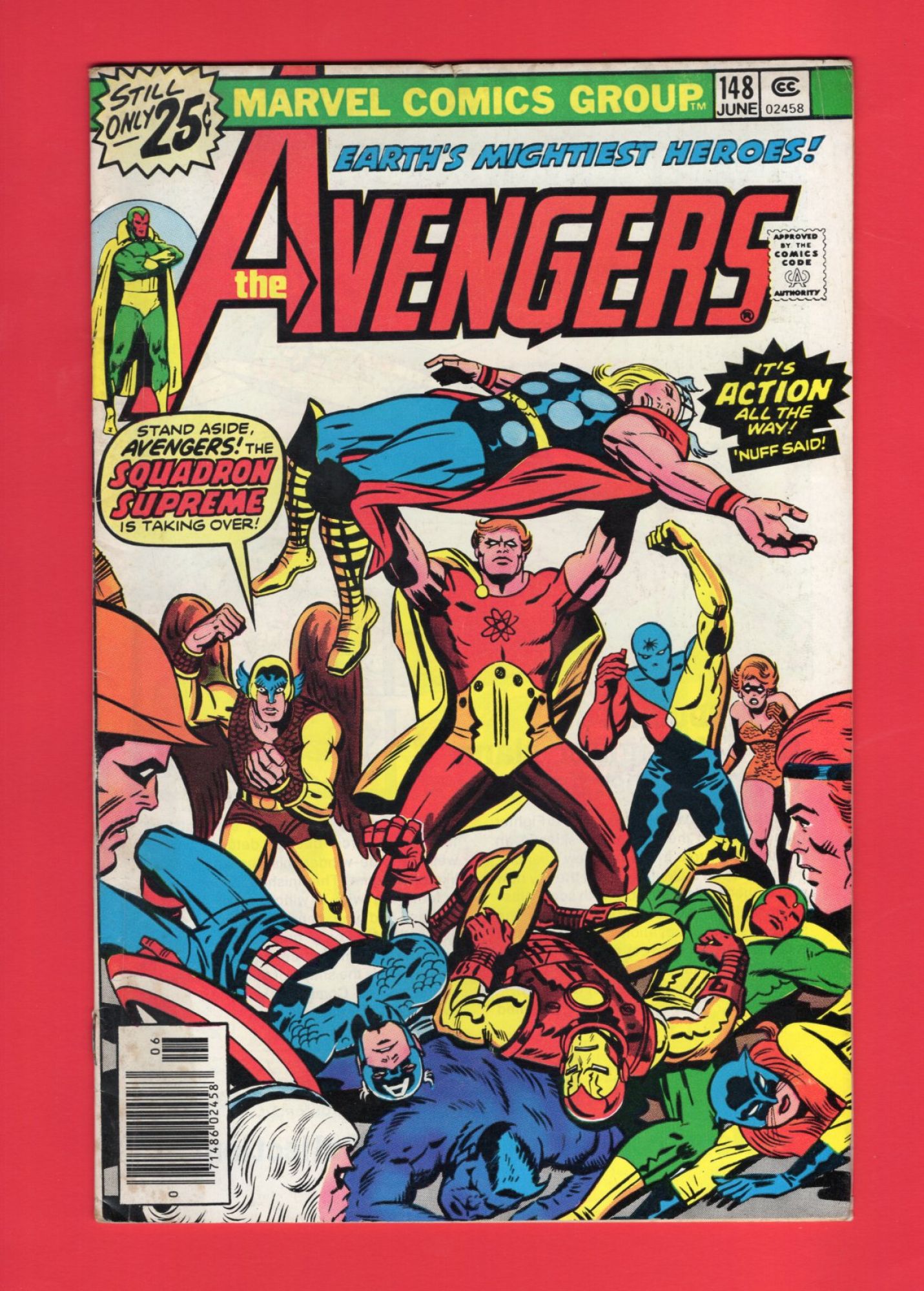 Avengers #148, Jun 1976, 6.5 FN+ Newwstand