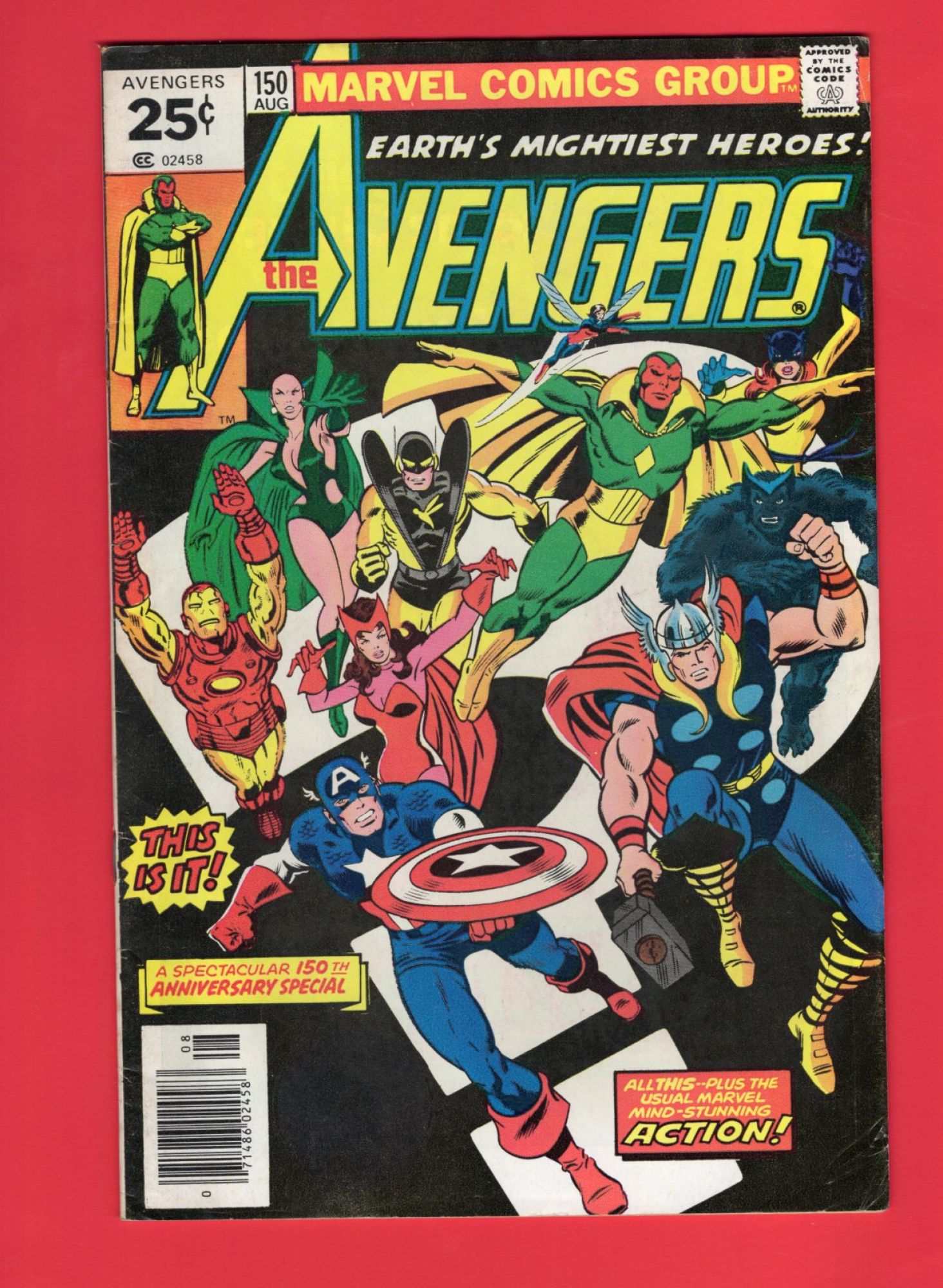 Avengers #150, Aug 1976, 6.0 FN Newsstand