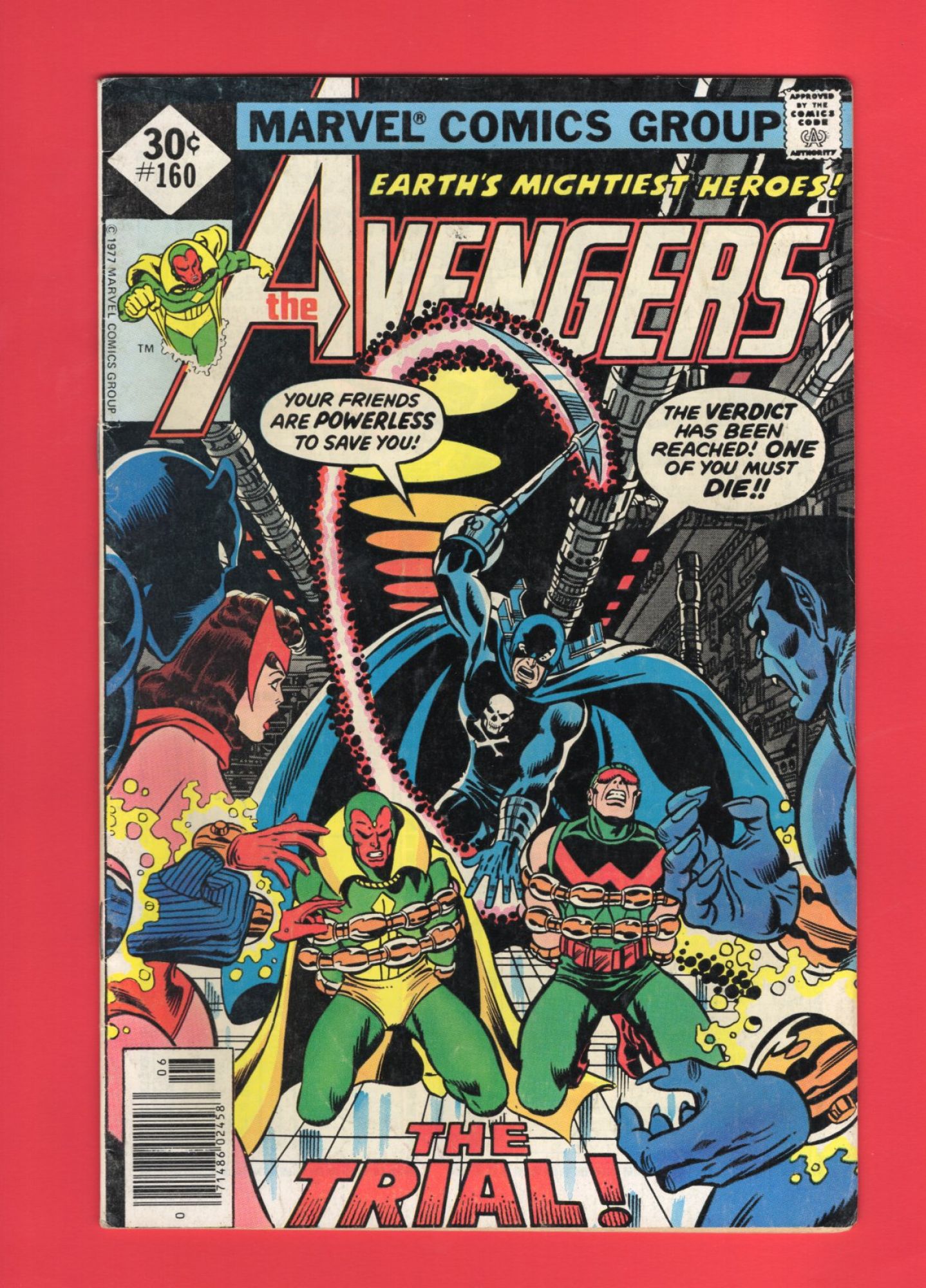 Avengers #160, Jun 1977, 6.0 FN Newsstand