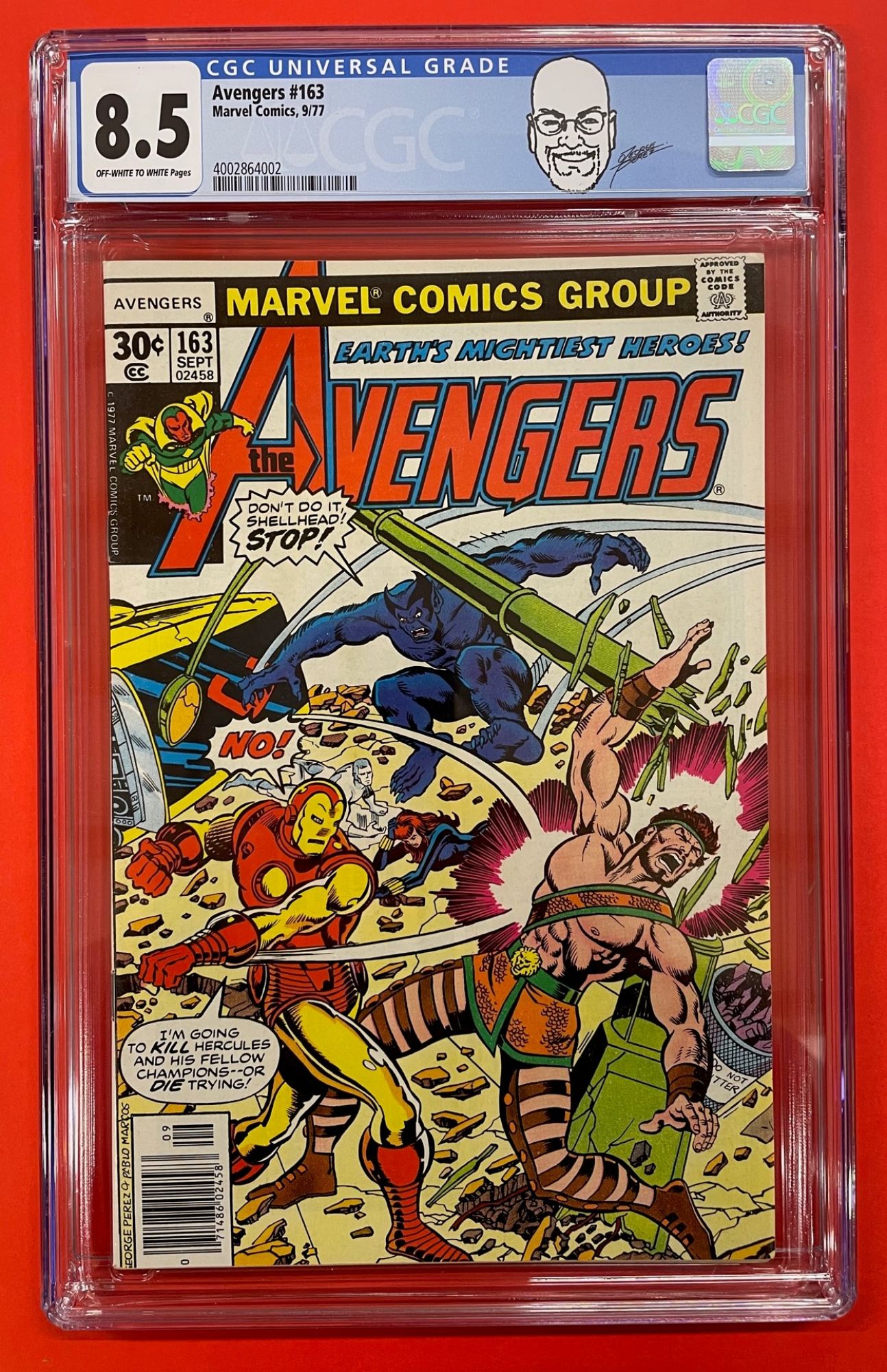 Avengers #163, Sep 1977, 8.5 VF+ CGC Blue Label