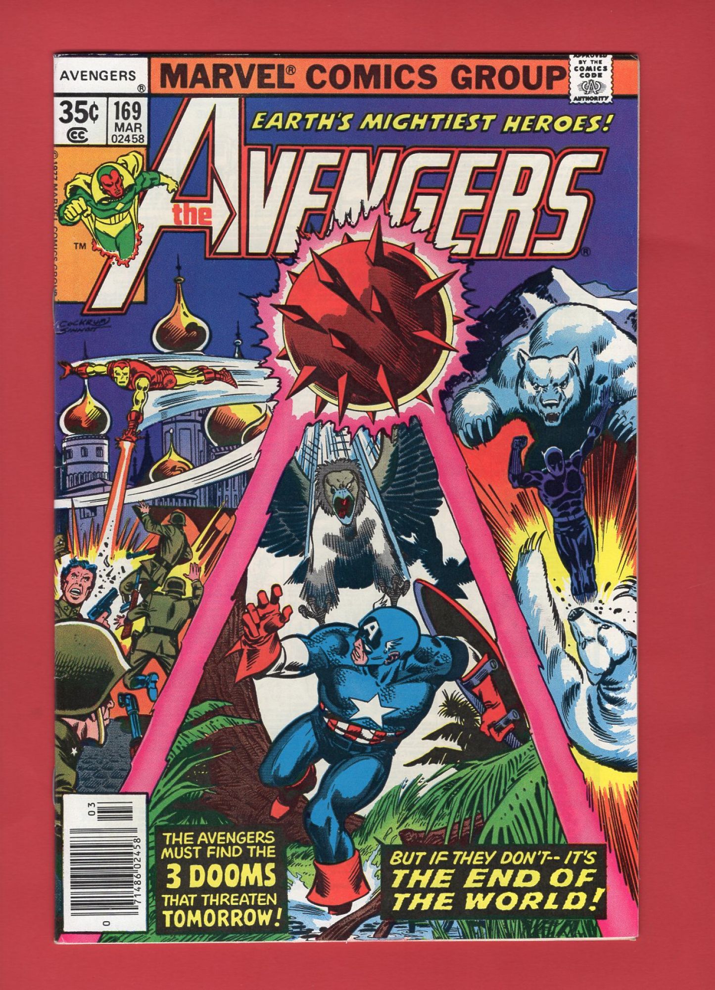 Avengers #169, Mar 1978, 8.0 VF Newsstand