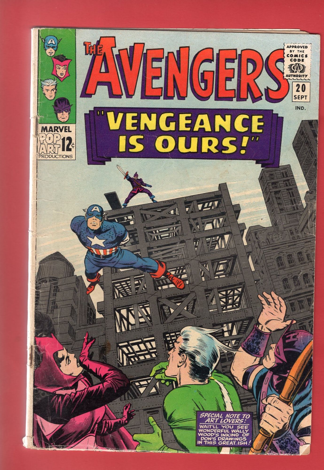 Avengers #20, Sep 1965, 2.5 GD+