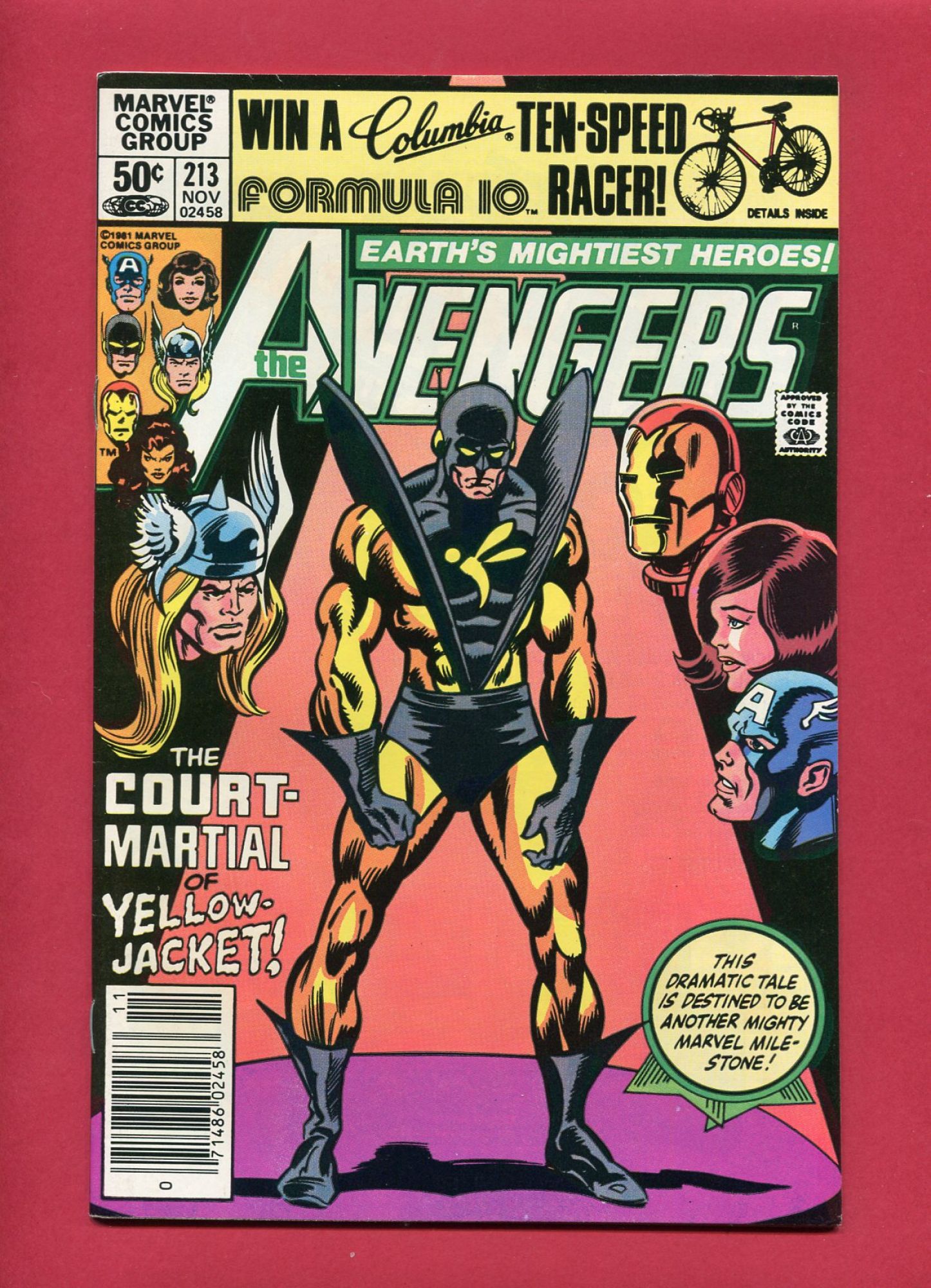 Avengers #213, Nov 1981, 9.2 NM-