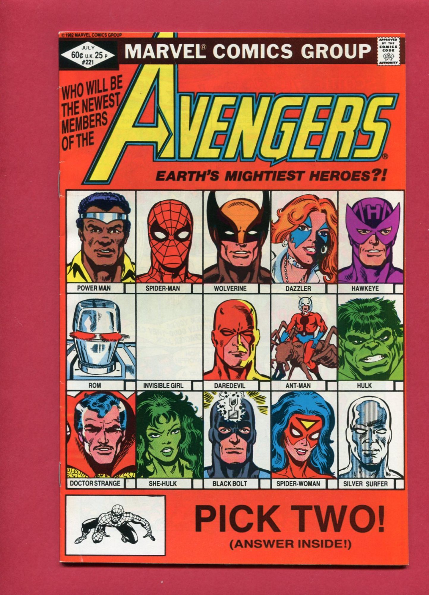 Avengers #221, Jul 1982, 6.5 Fine+
