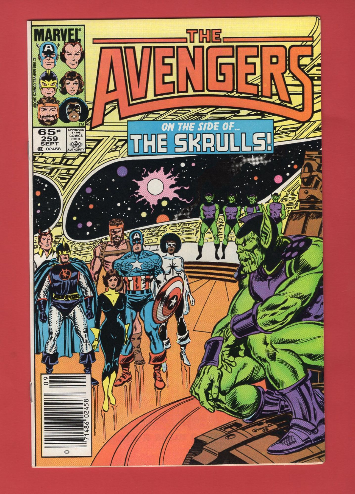 Avengers #259, Sep 1985, 8.0 VF Newsstand