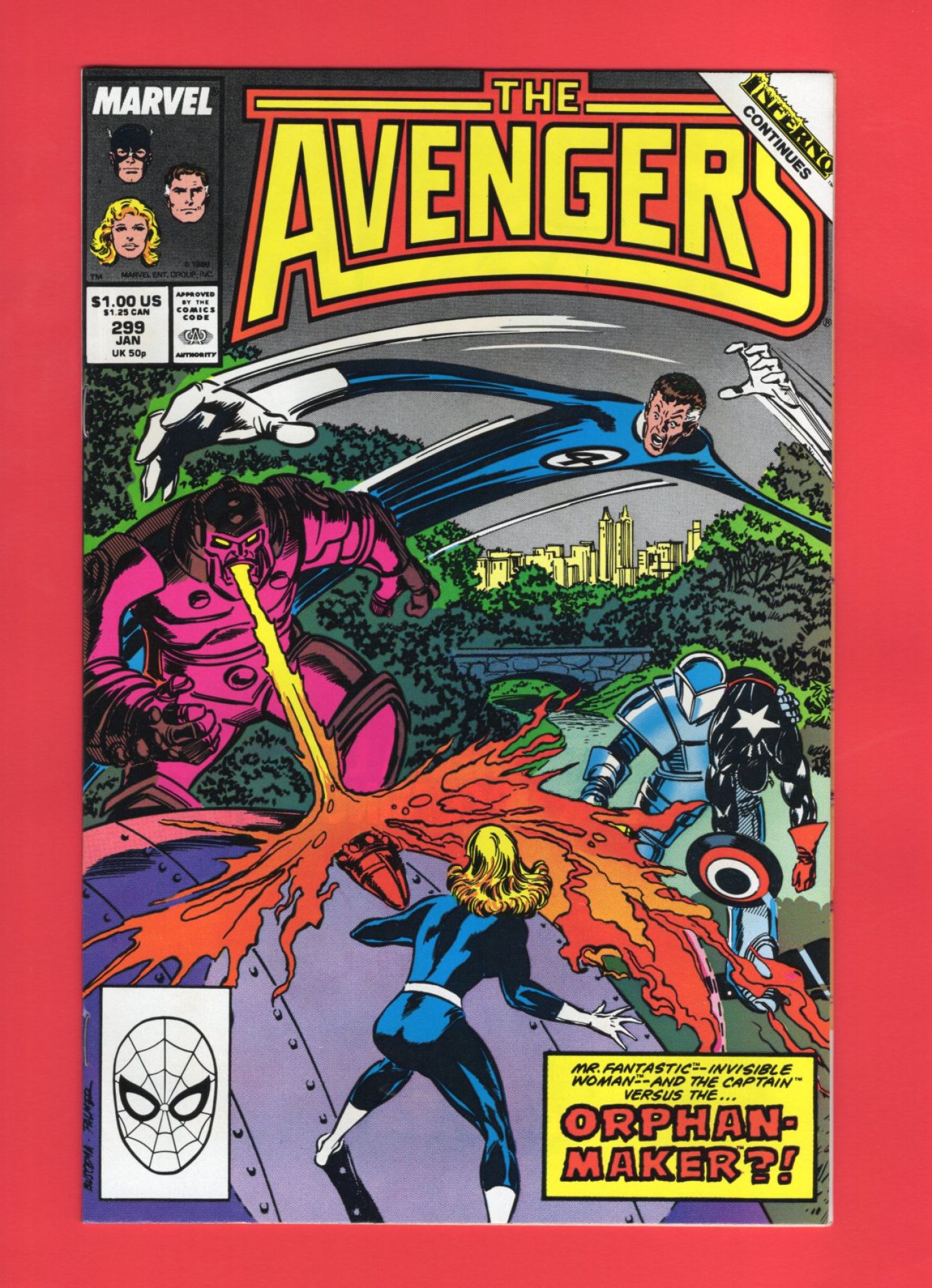 Avengers #299, Jan 1989, 9.2 NM-